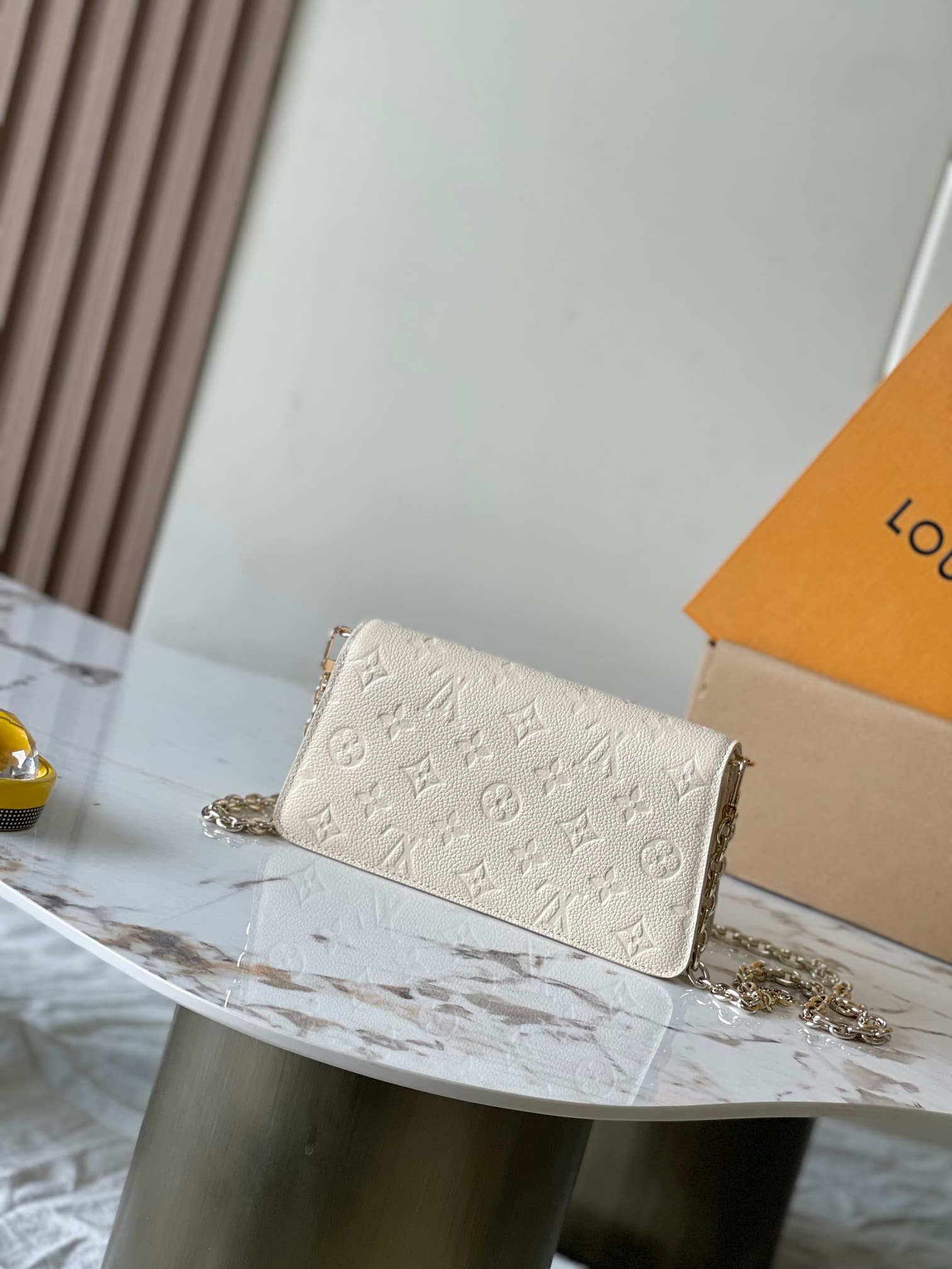 Louis Vuitton Wallet On Chain Métis Cream Monogram Empreinte embossed supple grained cowhide leather M82836 TOP