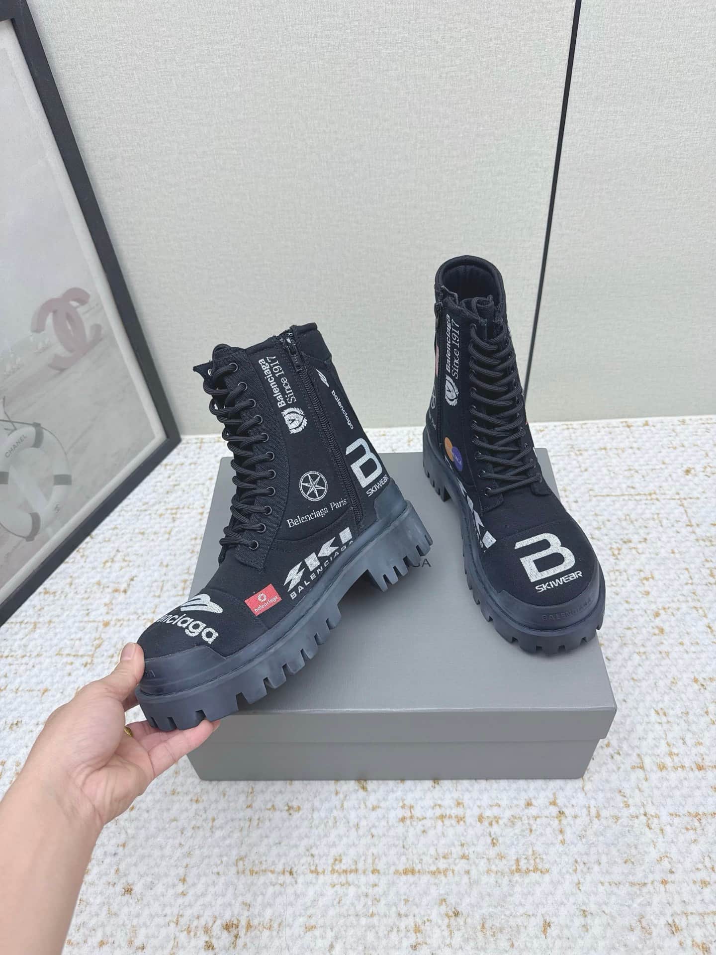 Balenciaga Combat Strike Boots Shoes Men