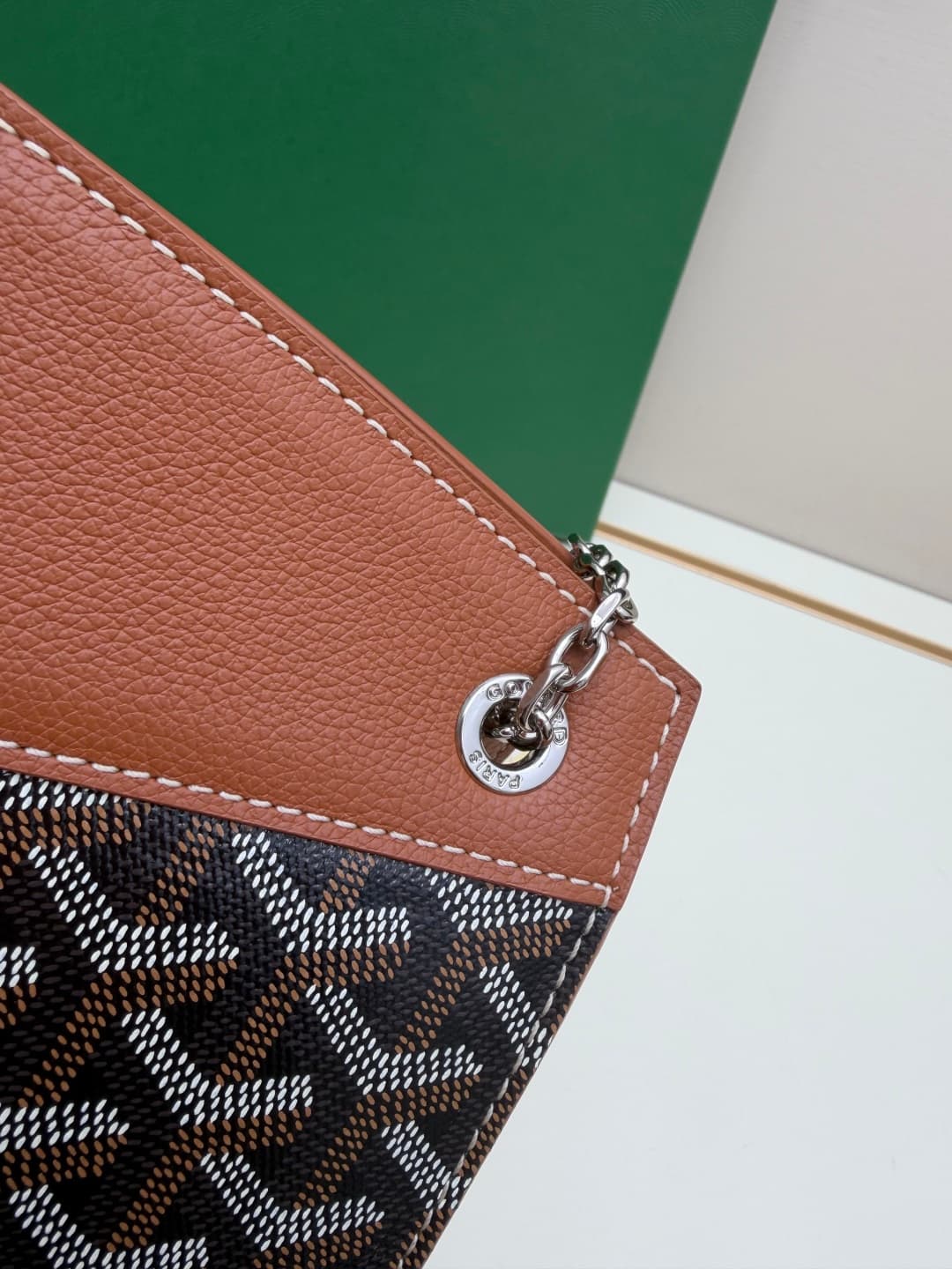 Goyard Rouette Structure bag in Brown Goyardine Canvas High