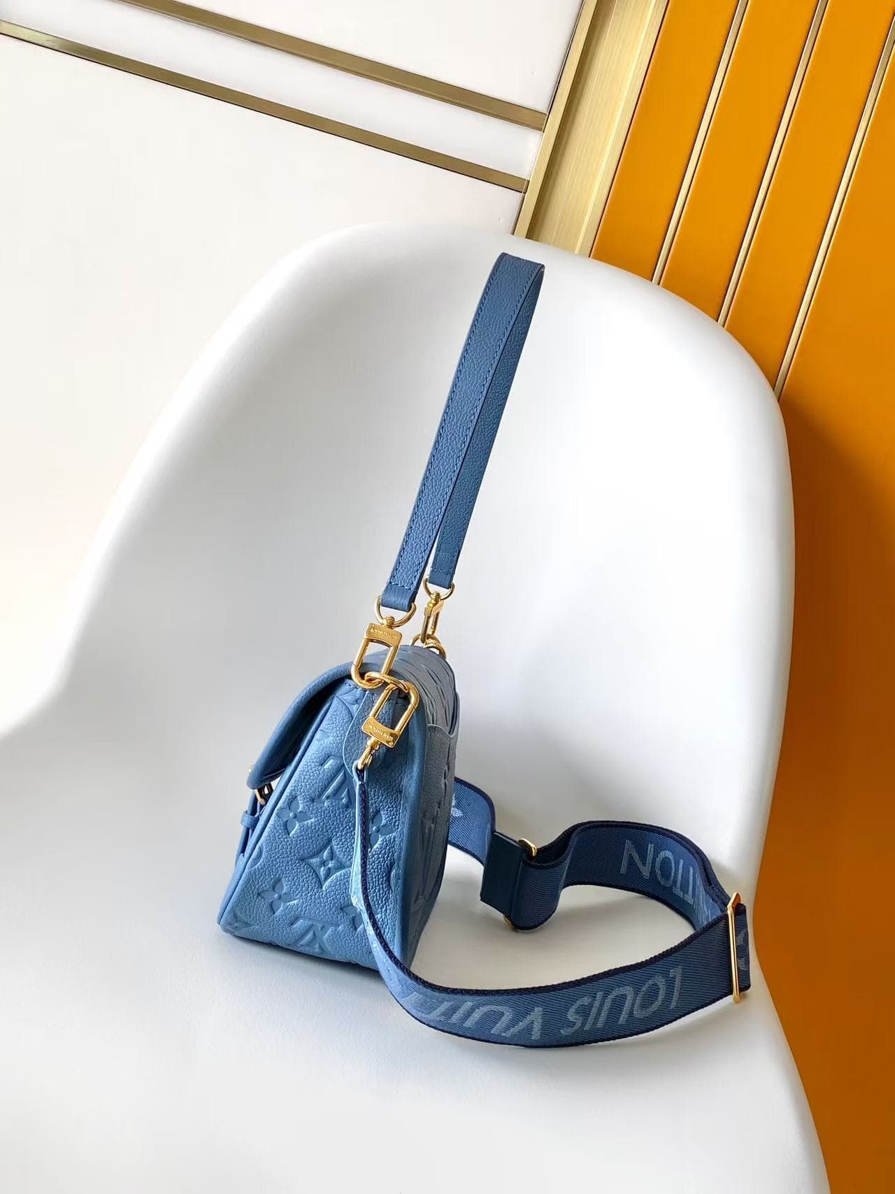 Louis Vuitton Diane Blue Jean Cowhide leather M27362 High