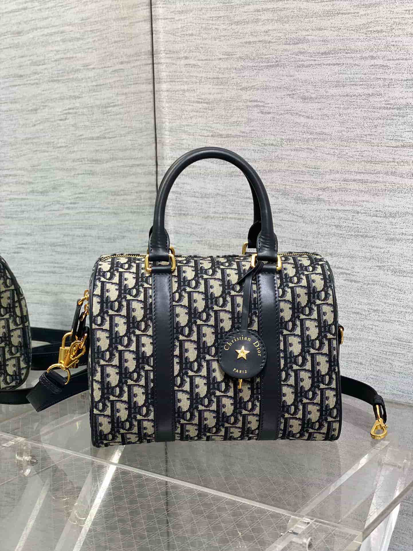 Dior Groove 25 Bag Black Macrocannage Calfskin High