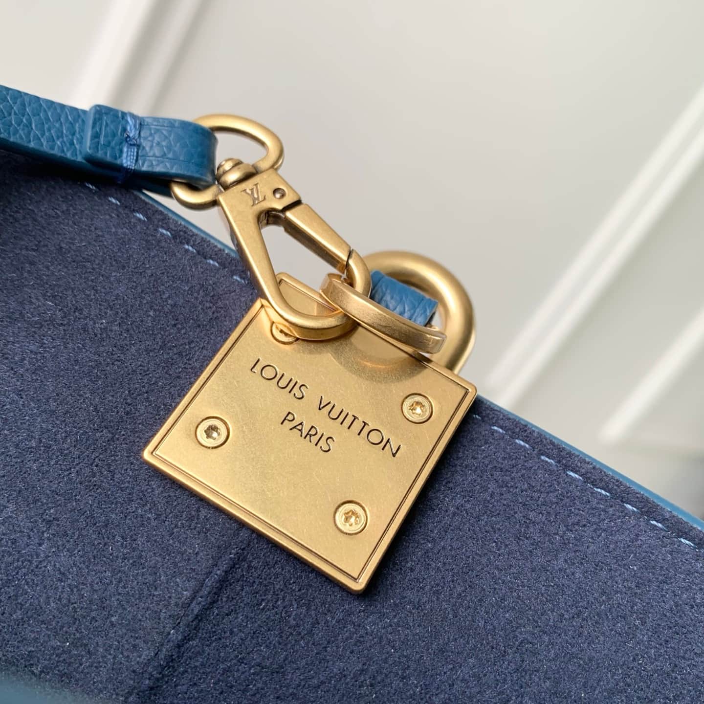 Louis Vuitton Lowkey All-in BB Blue Calfskin Leather M25543 High
