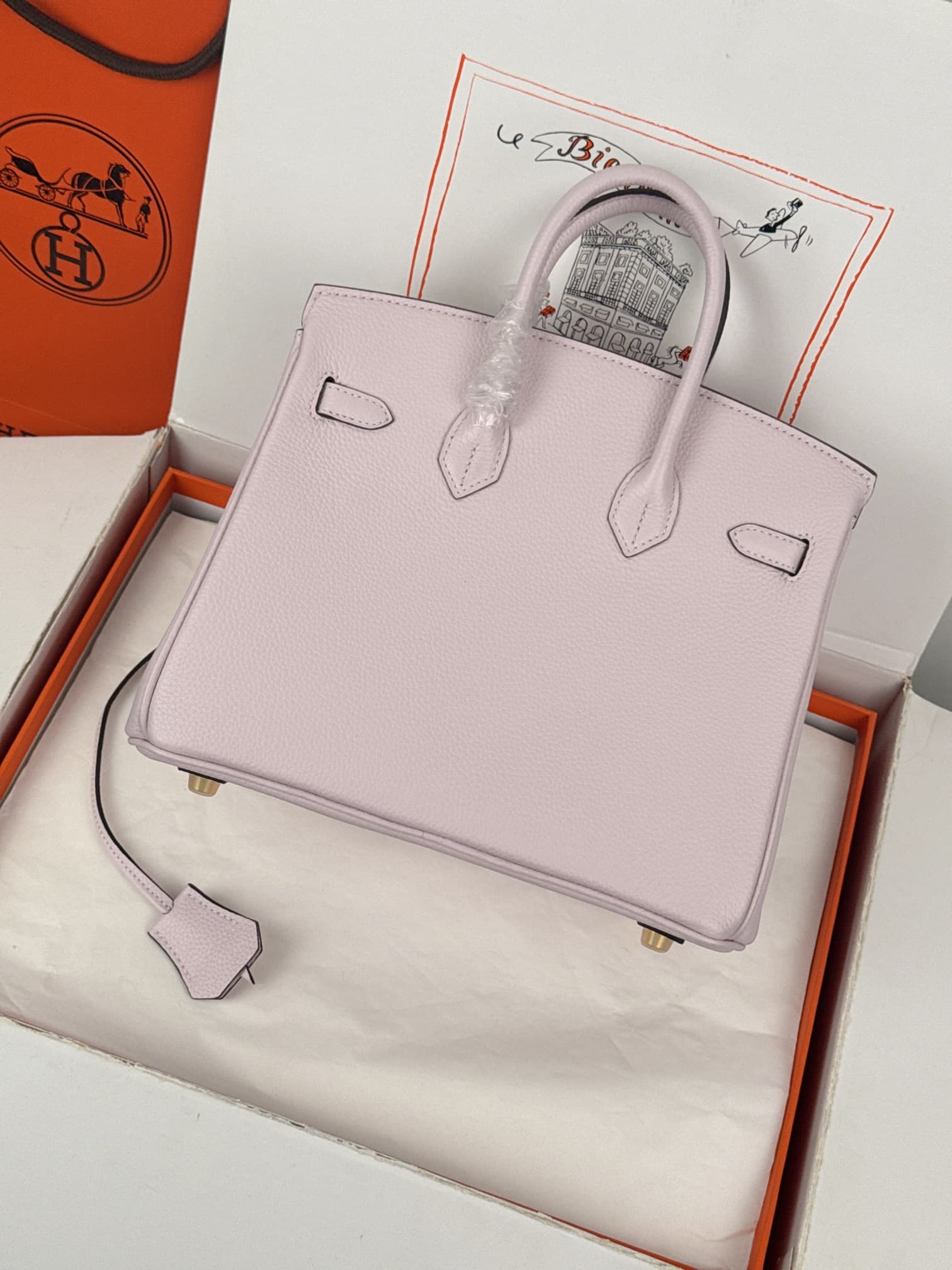Hermes Birkin 25/30 Bag Togo Calfskin Leather Rose Sheherazade High