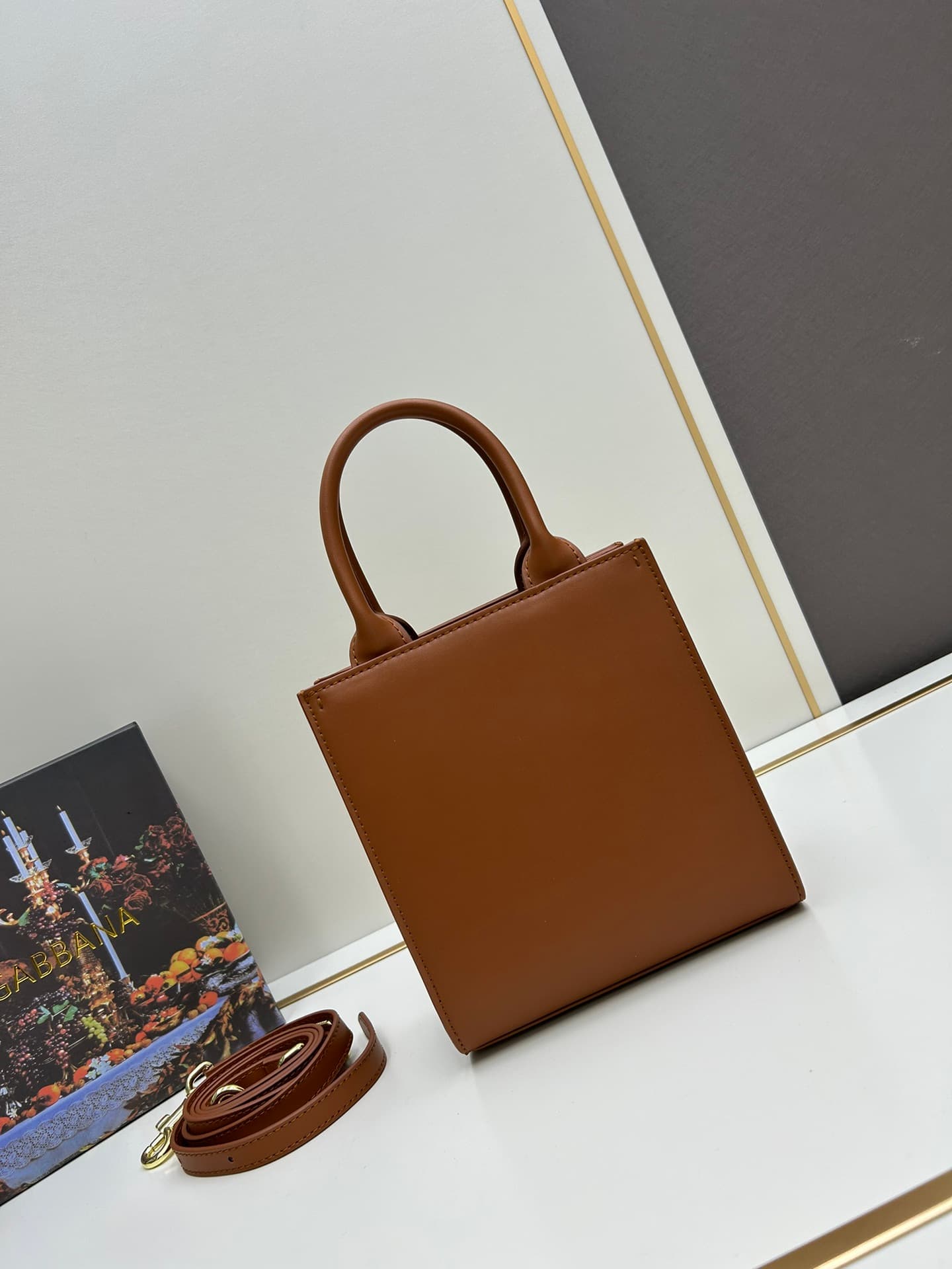 Dolce & Gabbana Mini DG Daily Tote Bag Brown Calfskin High