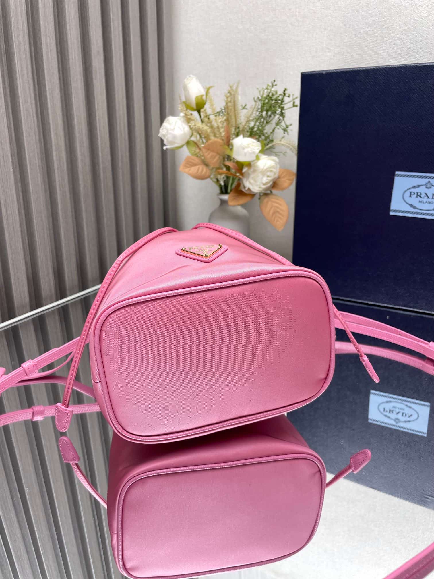 Prada Re-Edition 1978 Re-Nylon mini-bag 1BE067 Begonia Pink High