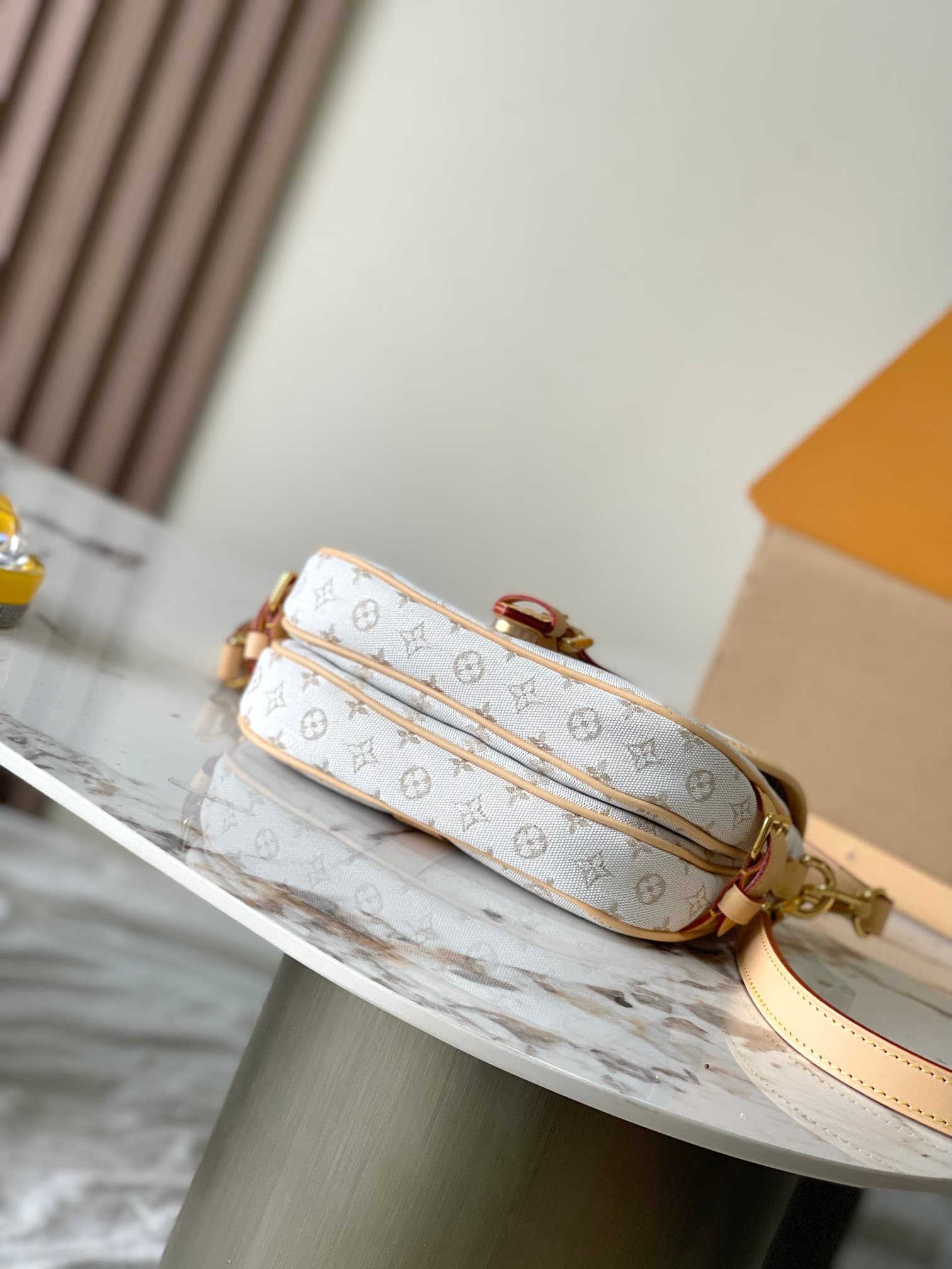 Louis Vuitton Saumur BB Mastic Cream Polyamide M12327 TOP