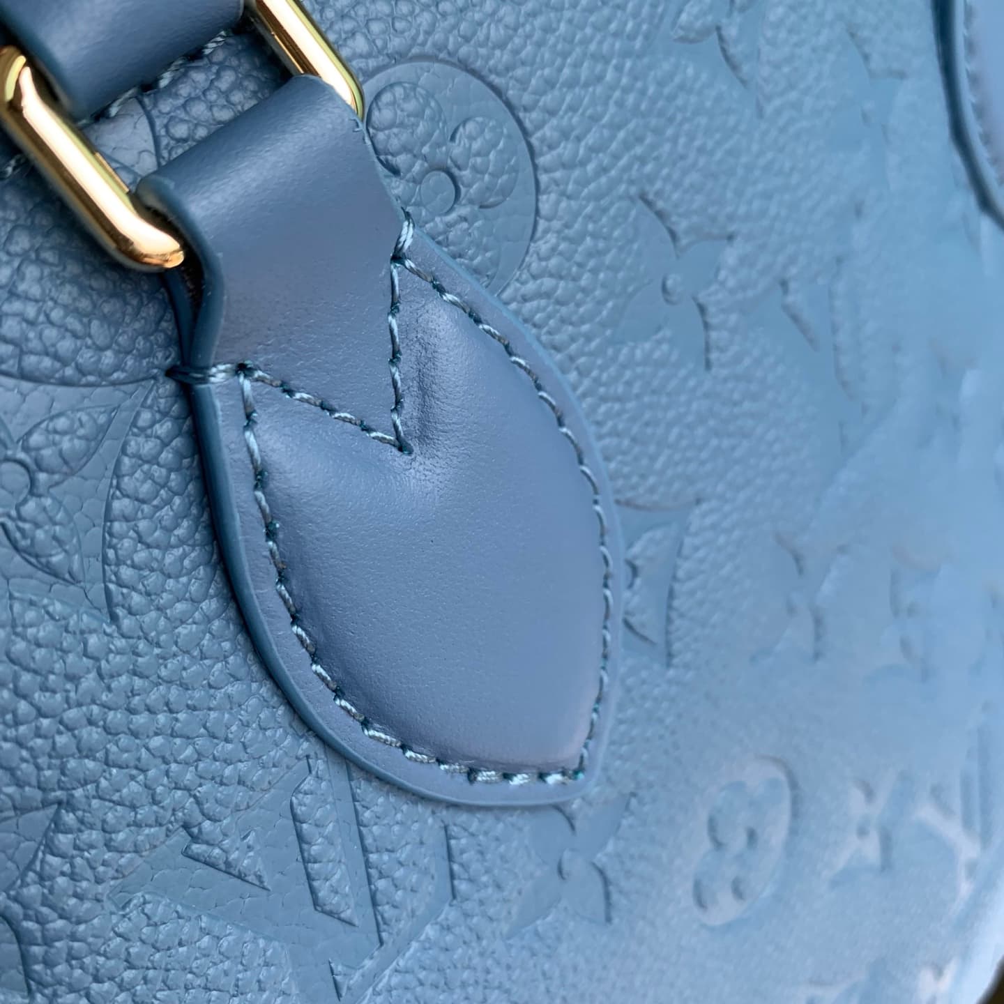 Louis Vuitton OnTheGo PM Blue Jean Cowhide leather M28181 High