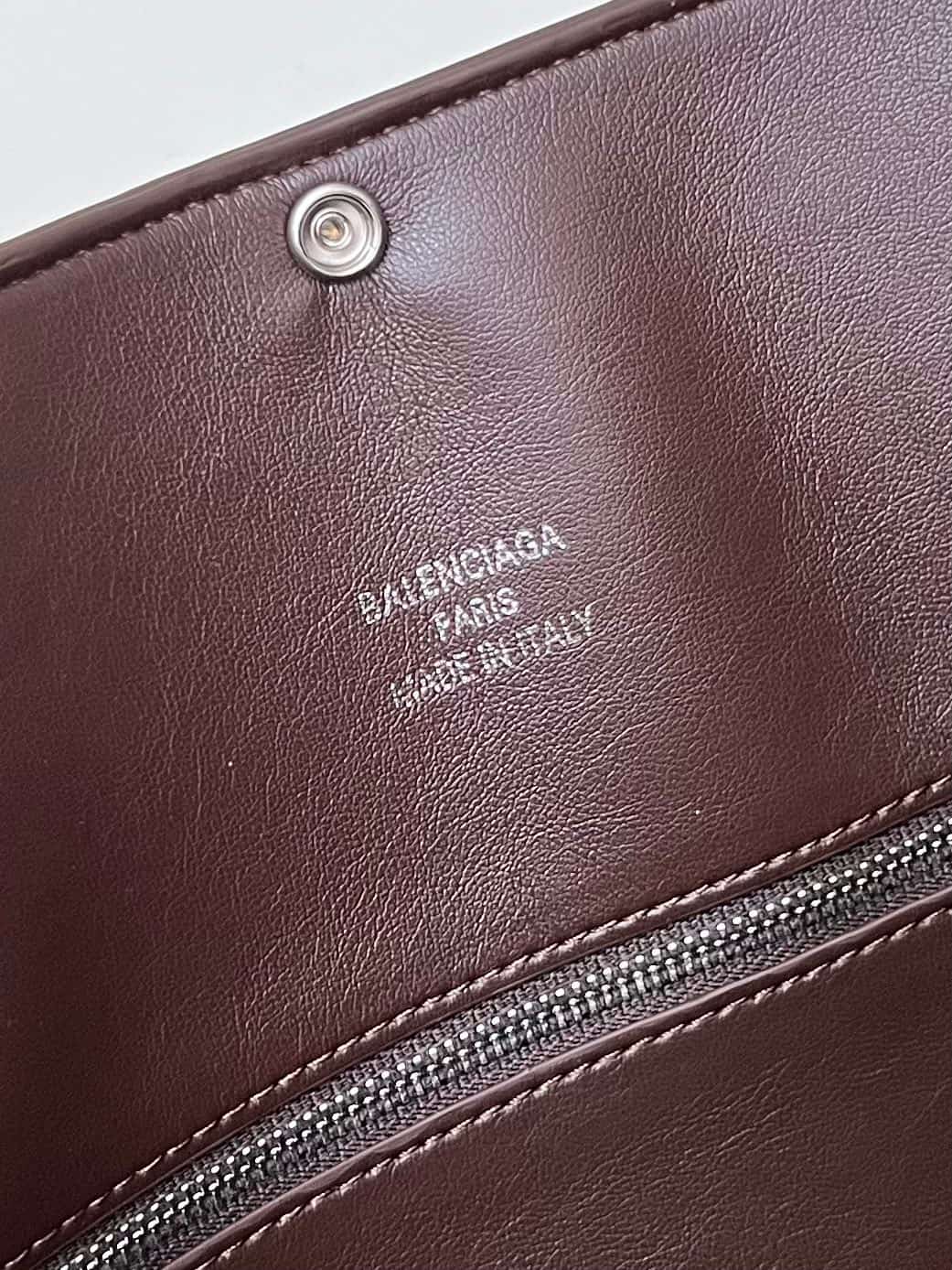 Balenciaga Bel Air Large Waxed Suede Tote Bag in brown silver hardware 1W8807 High