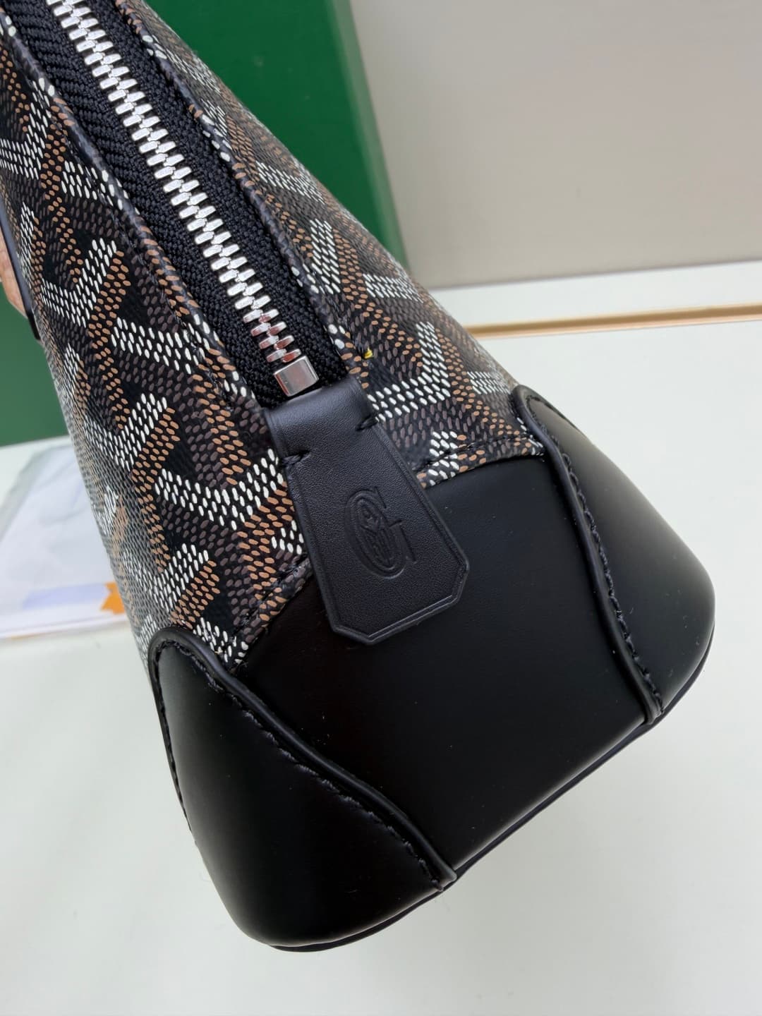 Goyard Vendôme mini bag in Goyardine coated canvas black high