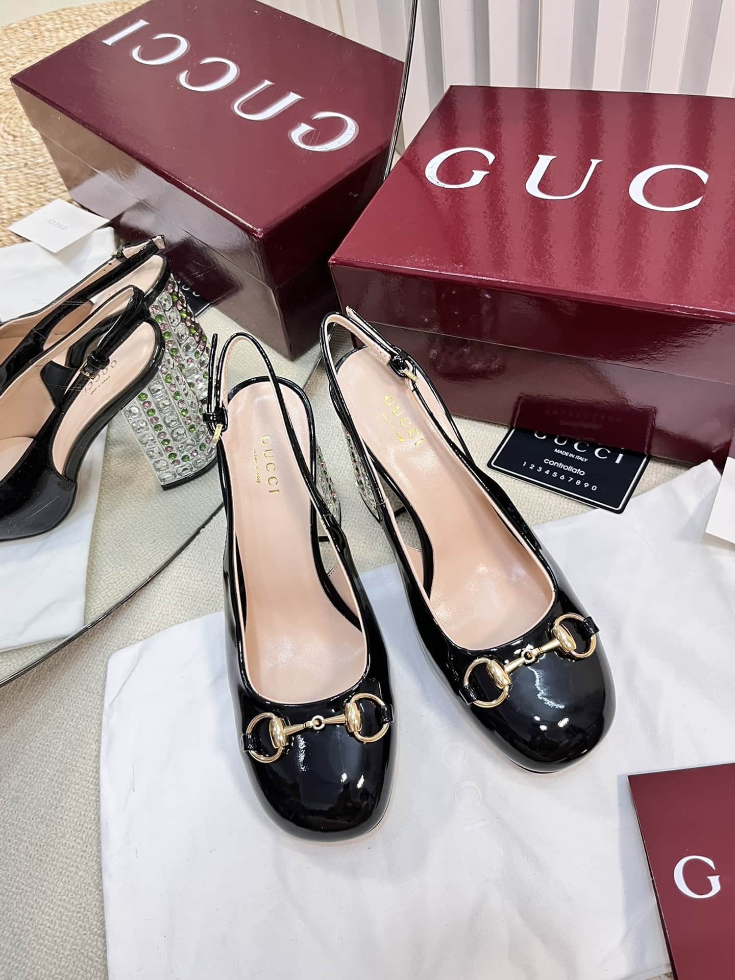 Gucci Horsebit Slingback Pump Shoes Women