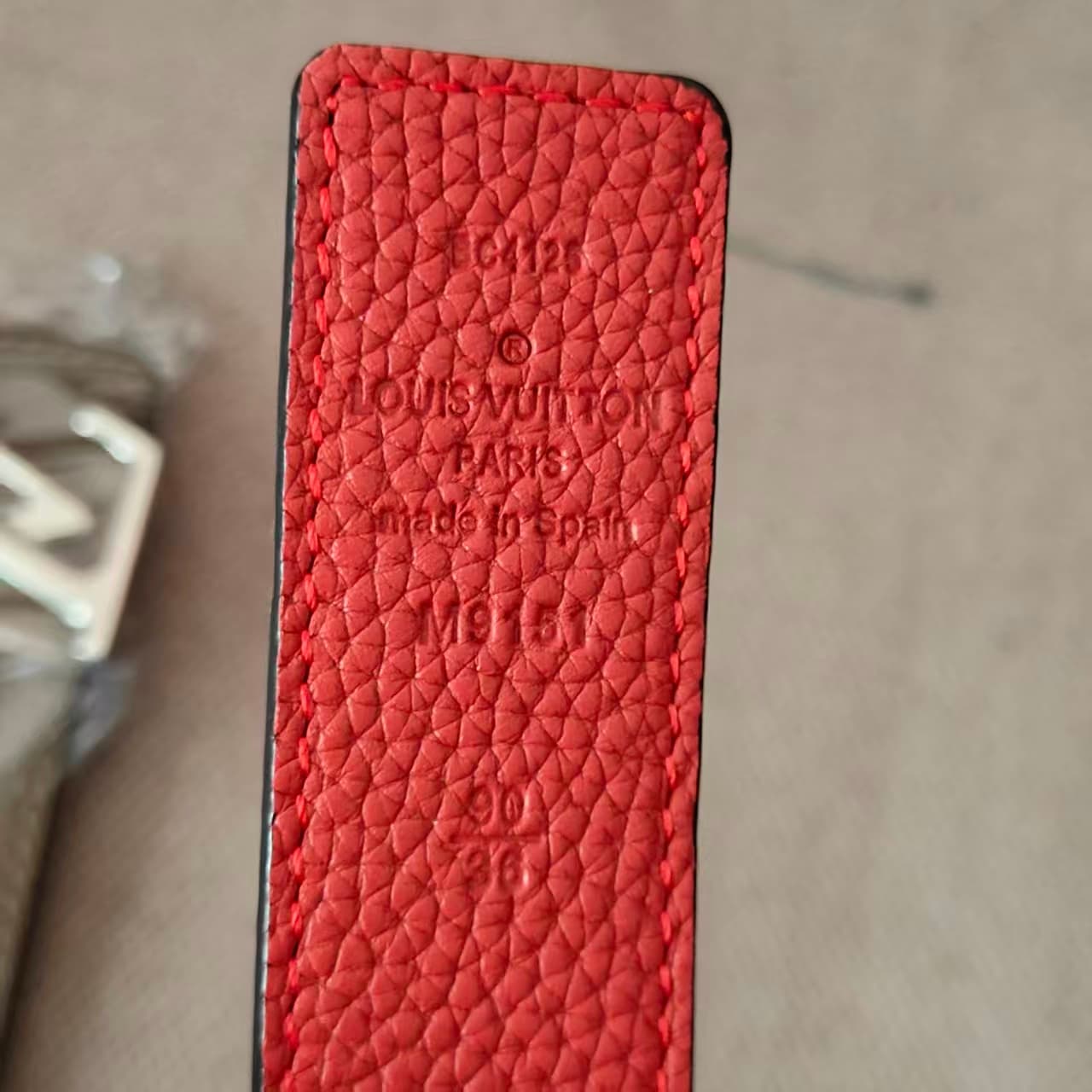 Louis Vuitton LV INITIALES 30MM REVERSIBLE BELT Leather Fuchsia/Grey High