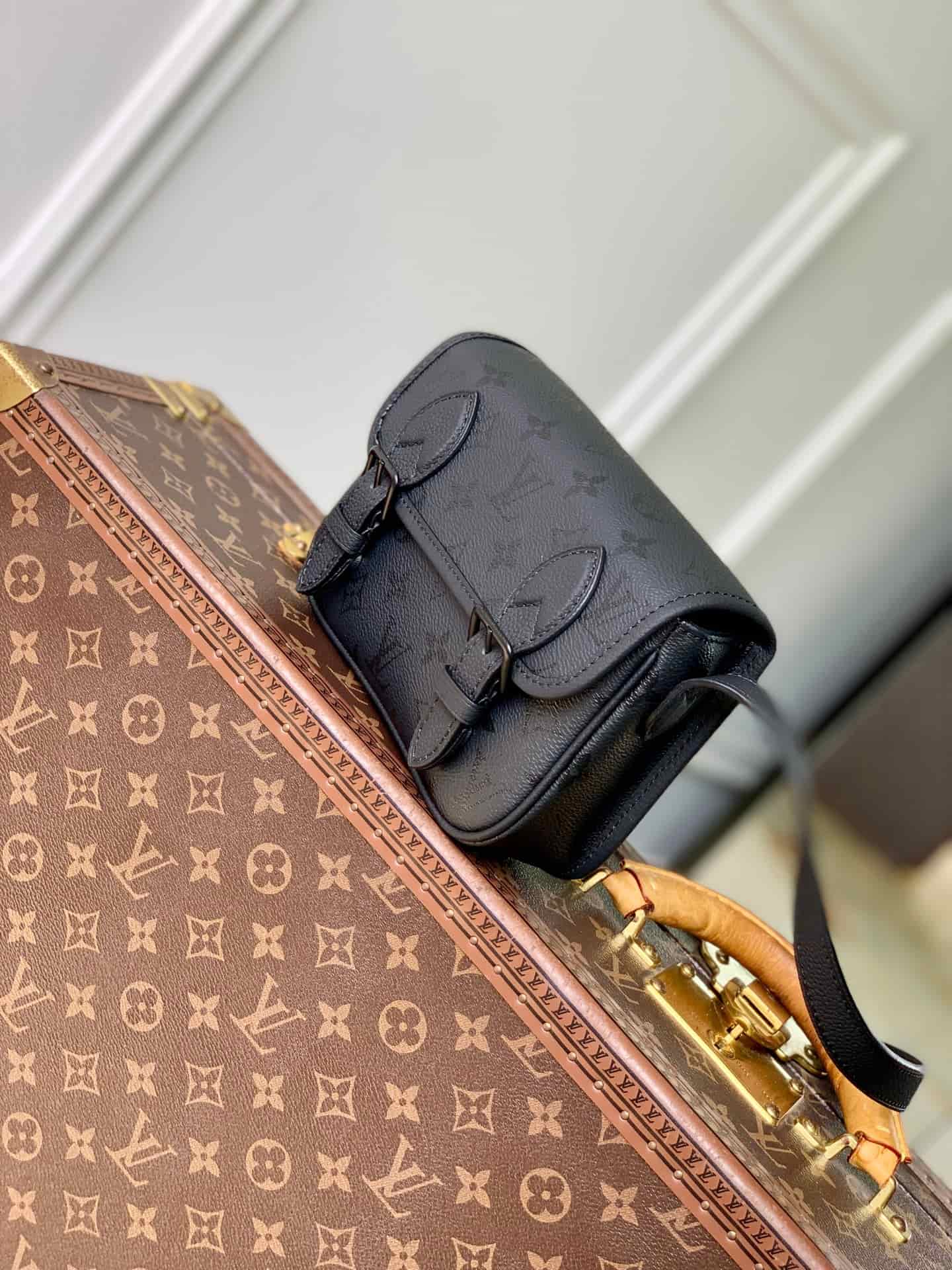 Louis Vuitton Satchel Wearable Wallet Black Monogram Midnight coated canvas M2A259 High