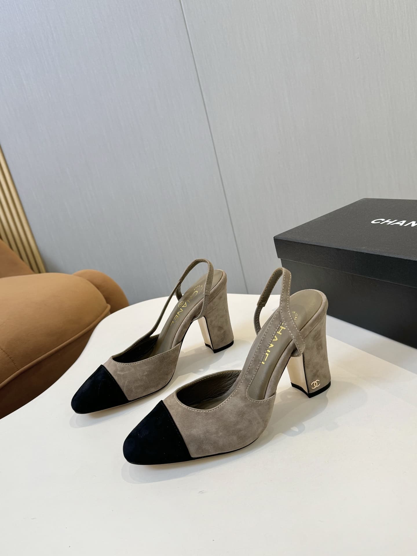 Chanel Slingback Pumps High Women