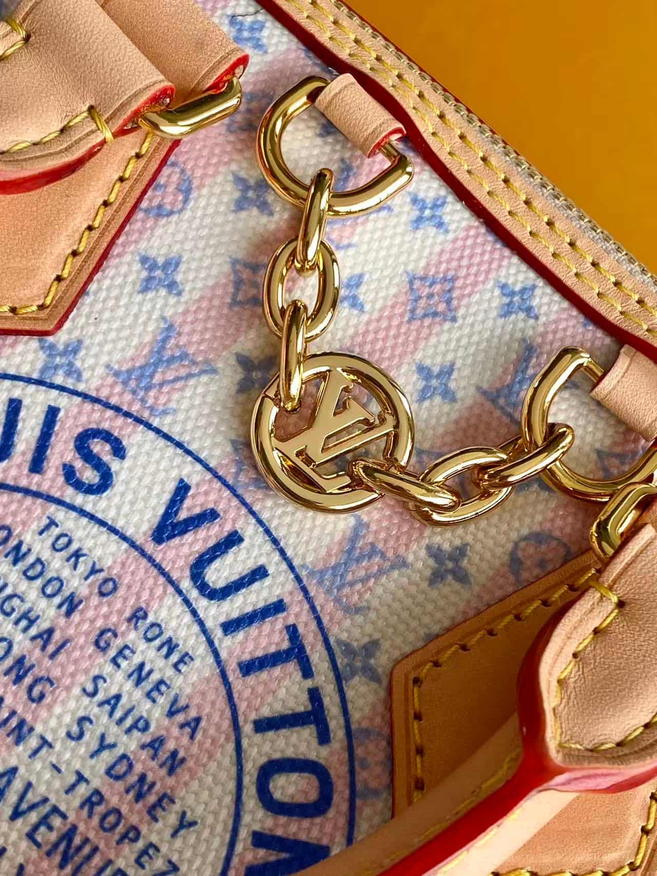 Louis Vuitton Speedy Bandoulière 20 Blue Monogram Canvas M28688 High