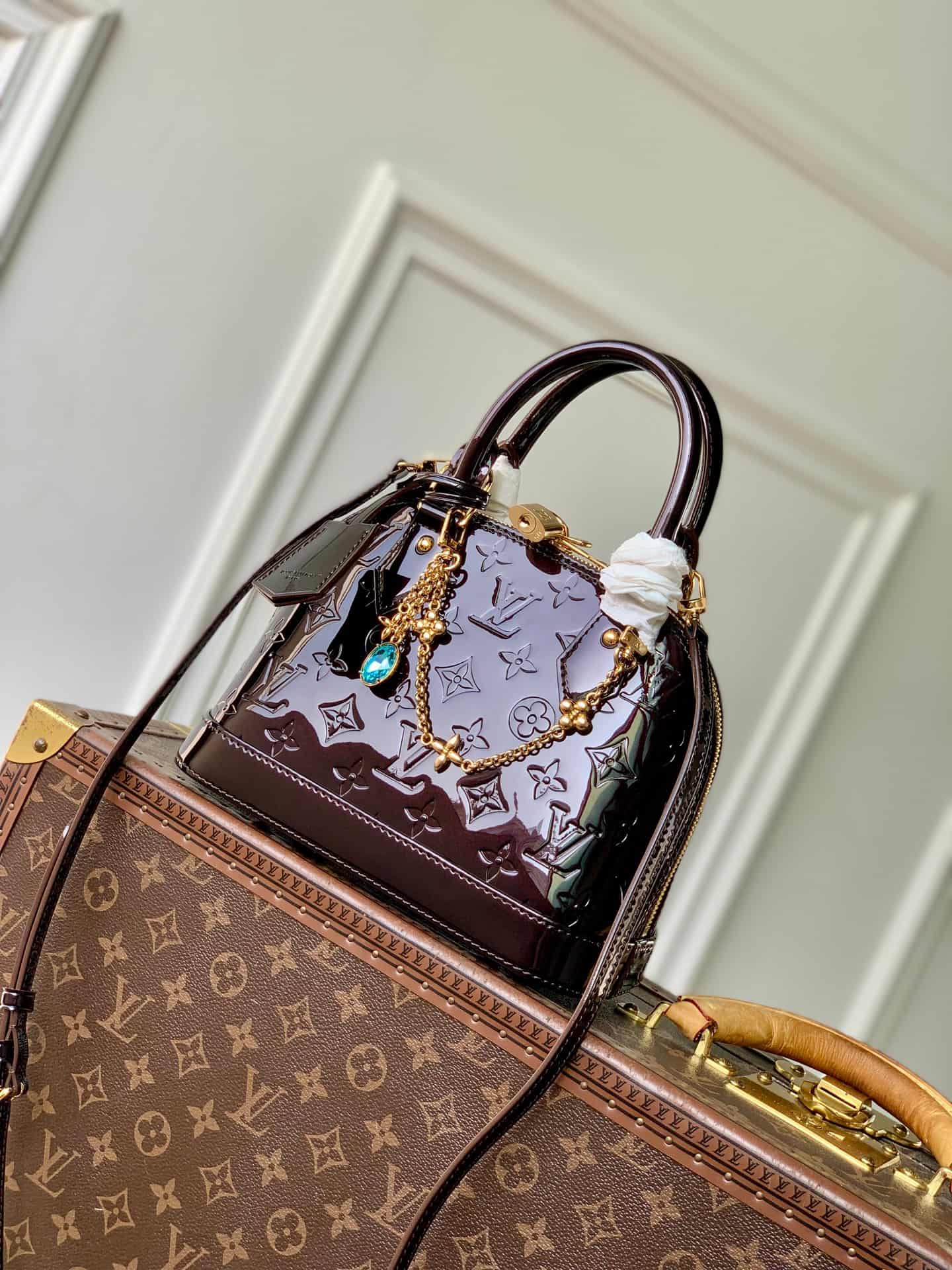 Louis Vuitton Alma BB Datewood Varnished cowhide leather M27172 High