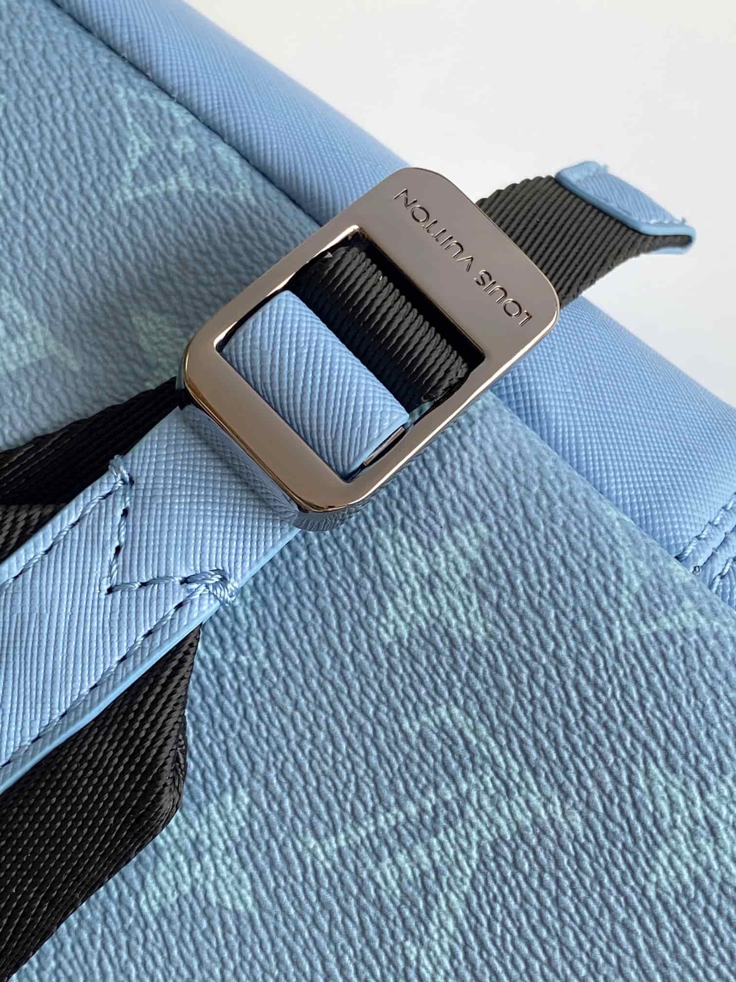 Louis Vuitton Taigarama Discovery Backpack Blue Denim M14072 High