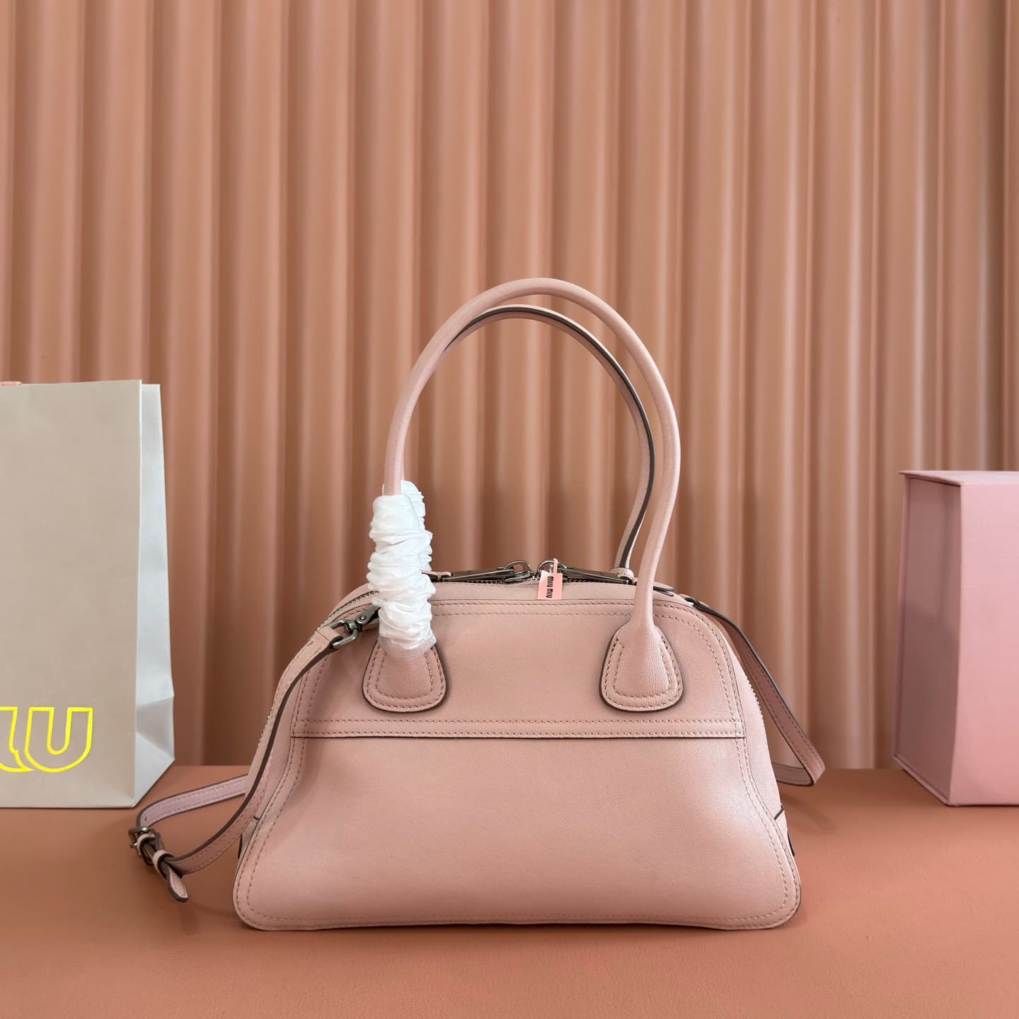 Miu Miu Vivant nappa leather bag Power Pink 5BB200  TOP