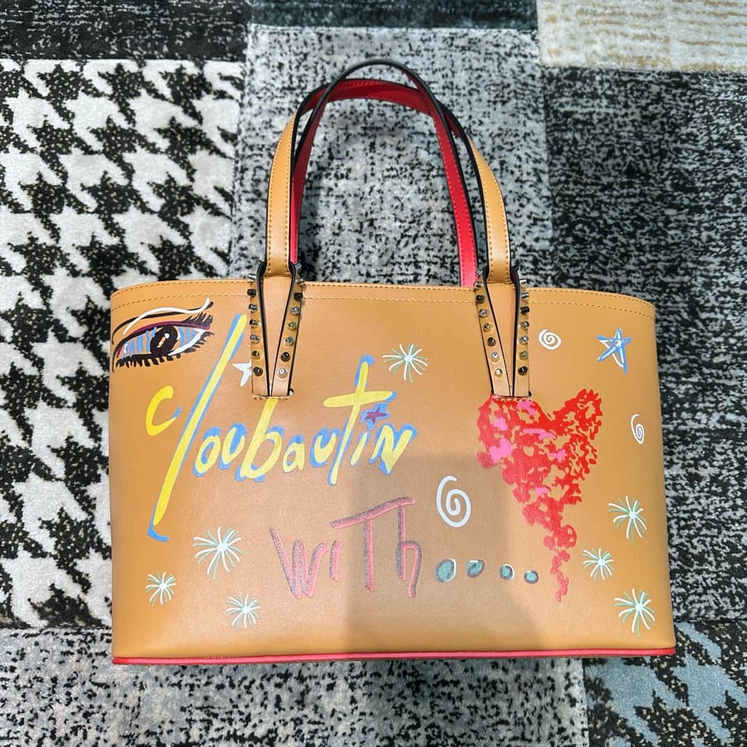 Christian Louboutin Cabata Beige Loubitag Bag High