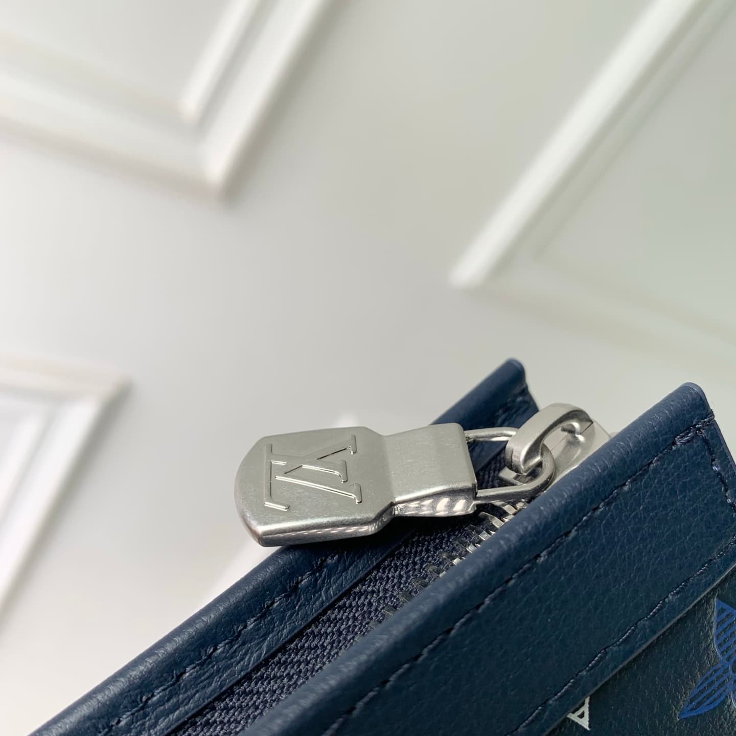 Louis Vuitton Gaston Wearable Wallet Navy Blue Monogram Shadow calfskin leather M28818 High