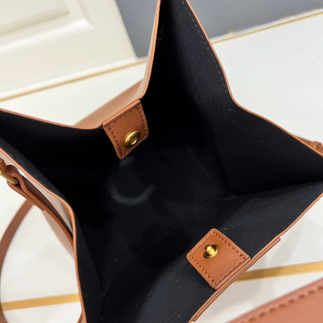Celine SMALL CUBE BAG IN SUPPLE CALFSKIN SOFT TAN