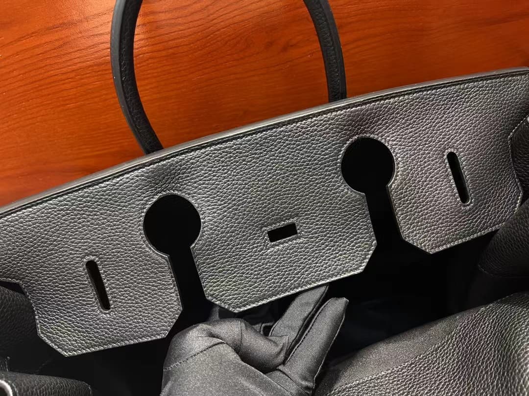 Hermes HAC Birkin 40 Bag Togo Leather In Black WAX High Customizing Style