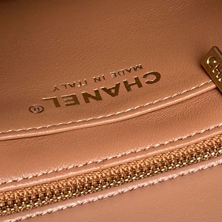 Chanel Mini Classic Flap Bag Lambskin & Gold-Tone Metal AS5758 Tan High