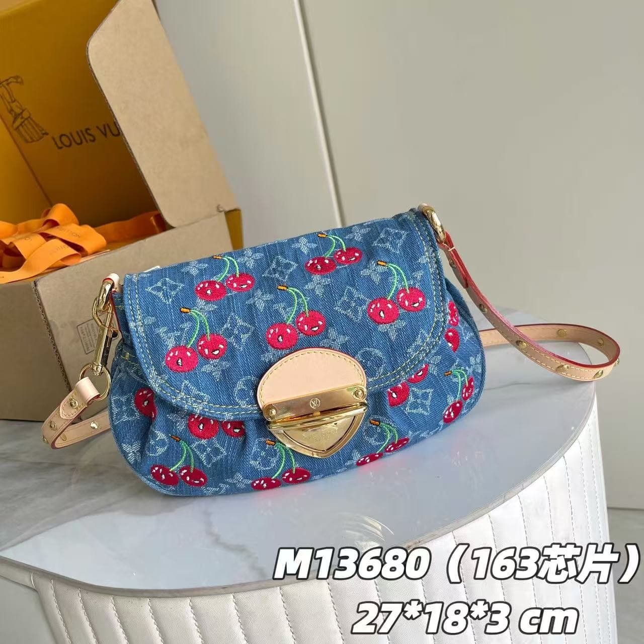 Louis Vuitton x Murakami Sunset Monogram cherry denim M13680 High