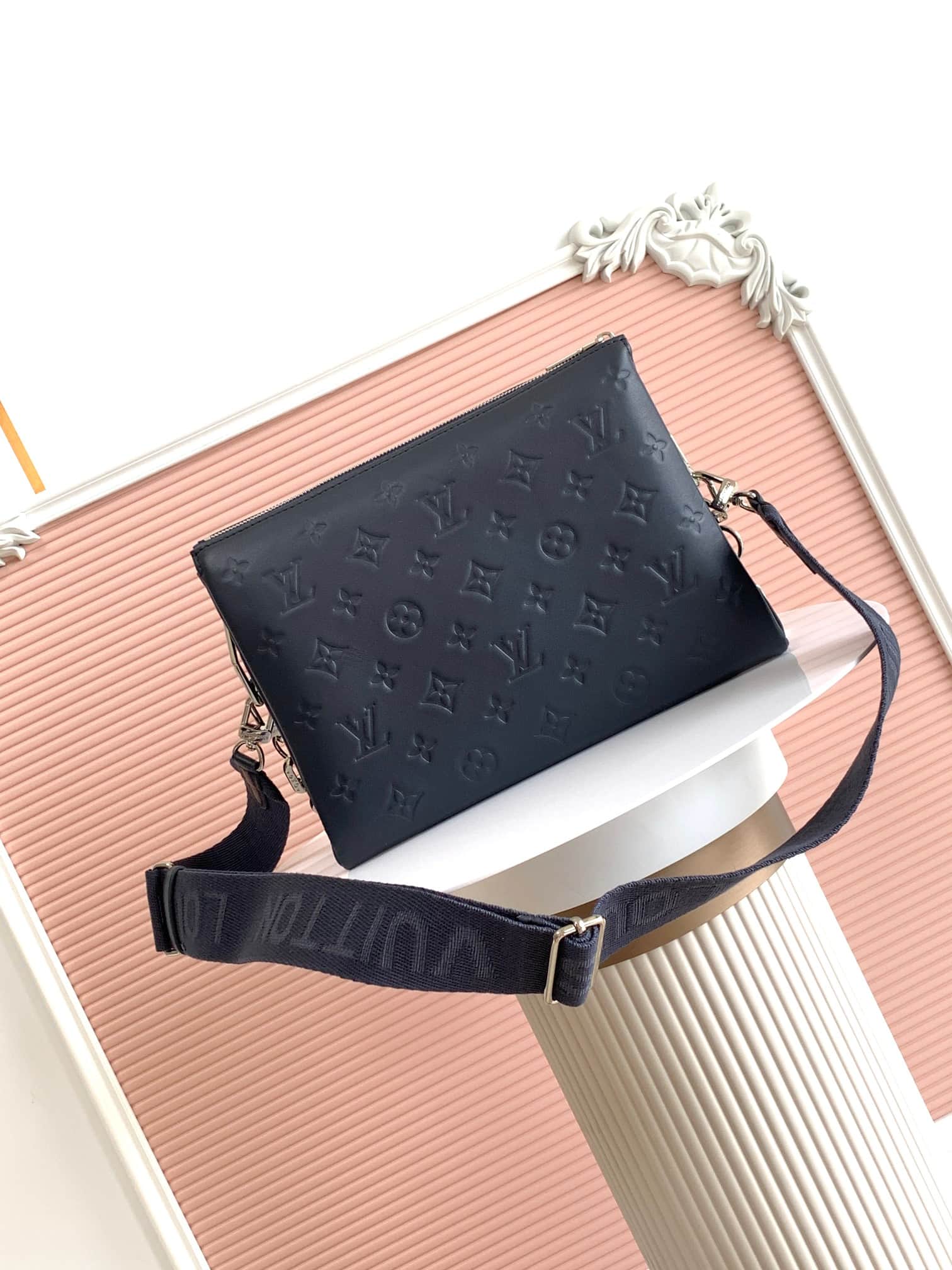 Louis Vuitton Coussin PM Marine Blue Monogram embossed puffy lambskin M21282 High
