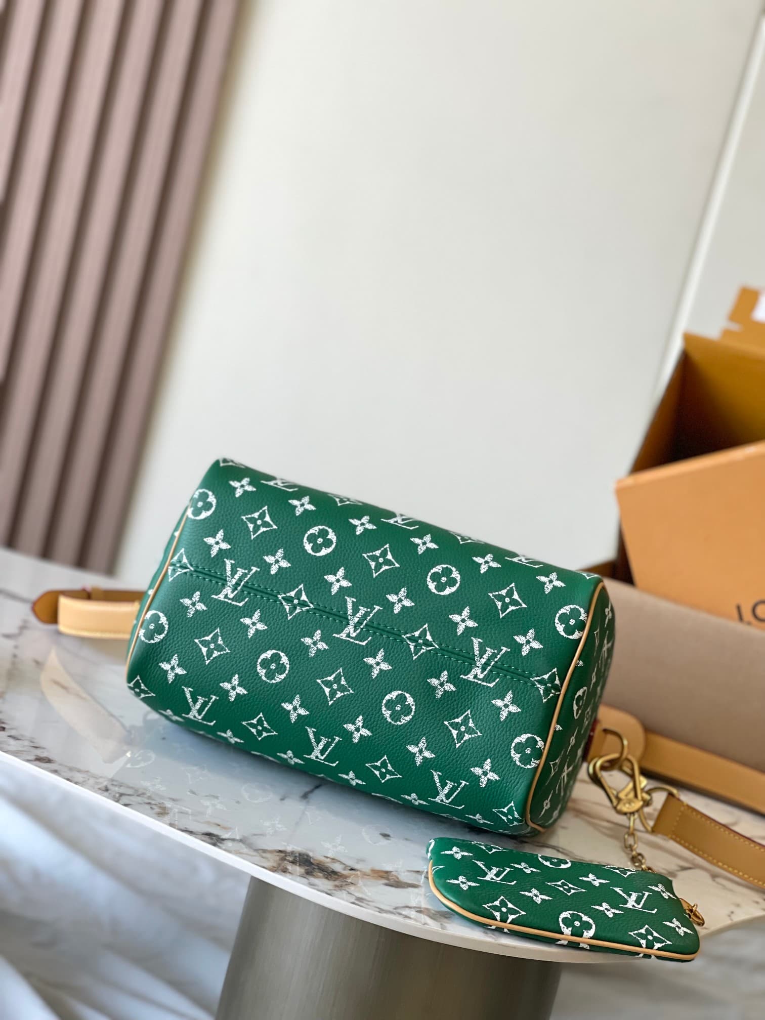 Louis Vuitton Speedy P9 Bandoulière 25 Soft calfskin Monogram Leather M24423 Green TOP