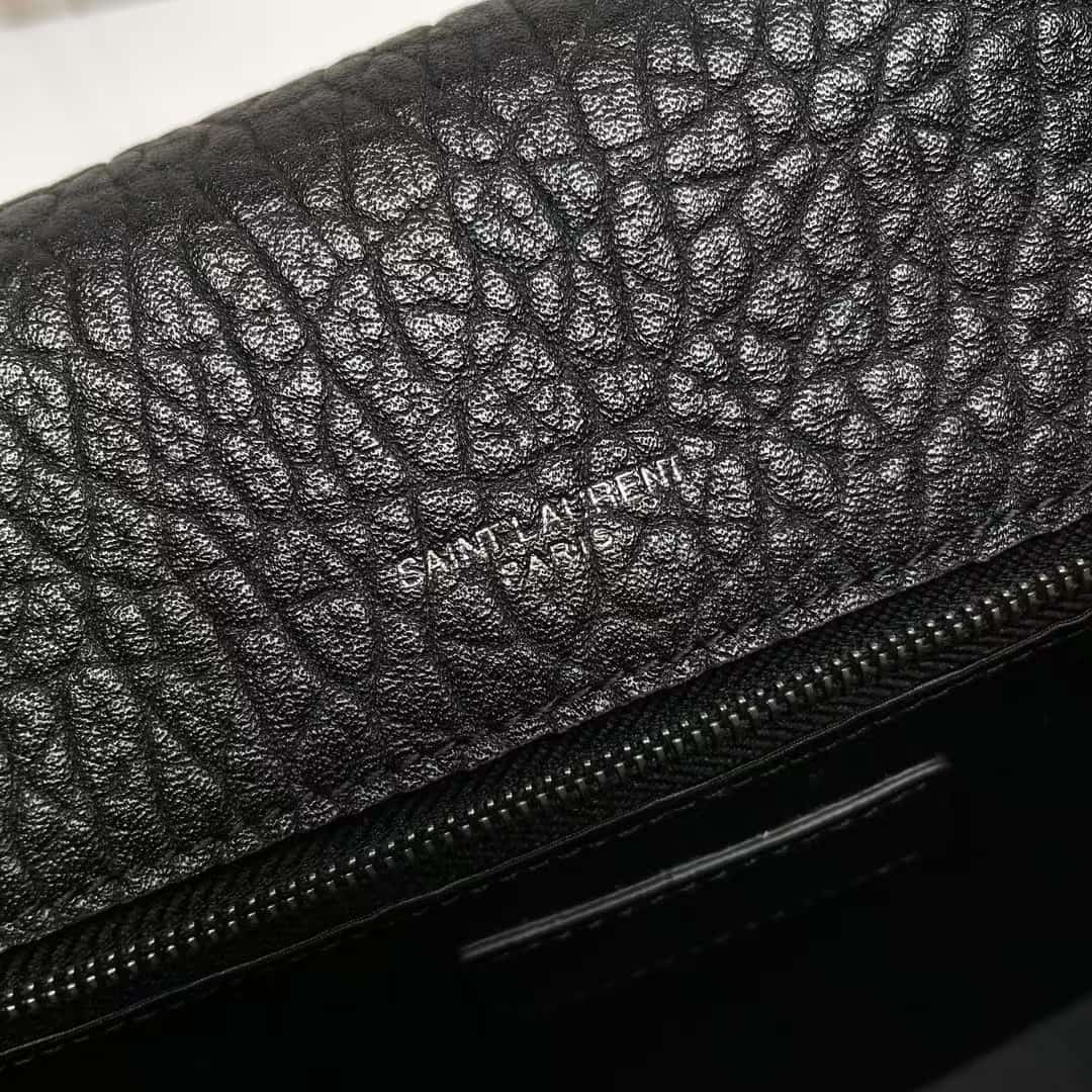 NIKI MESSENGER IN GRAINED LEATHER Black High