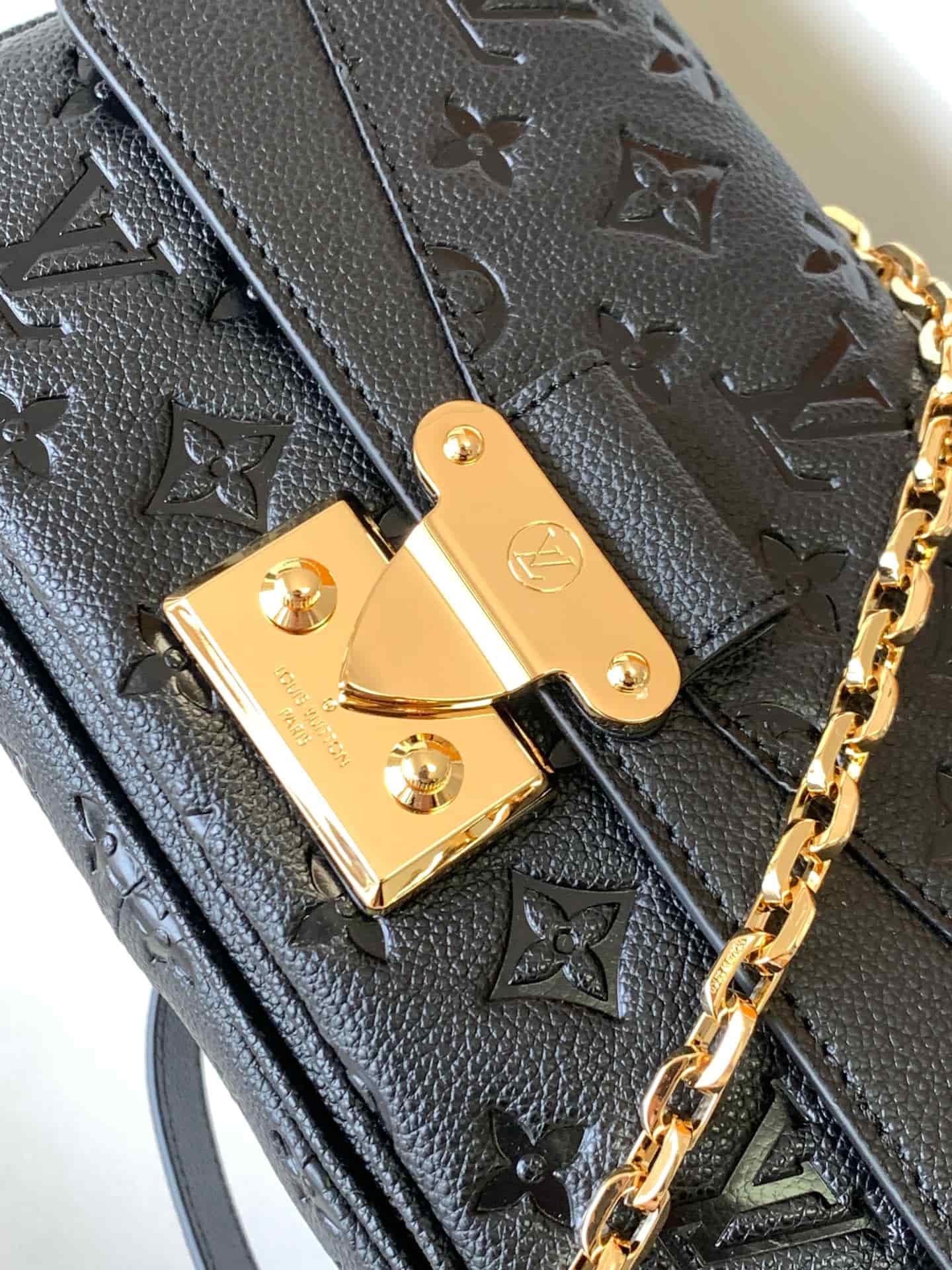 Louis Vuitton Marceau Black Embossed grained cowhide leather M46200 High