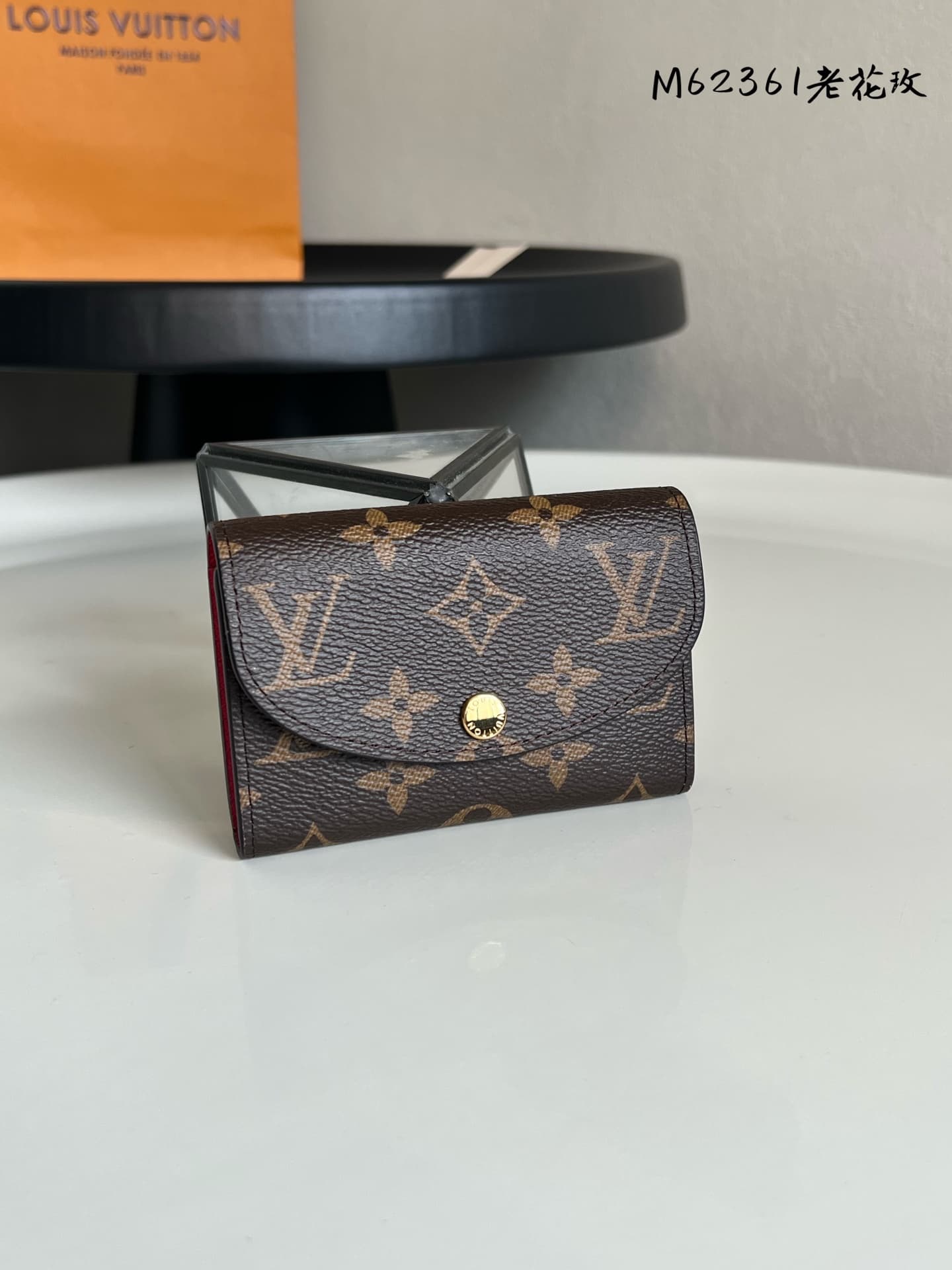 Louis Vuitton Monogram Canvas & Leather Rosalie Coin Purse M62361 Rose Red High