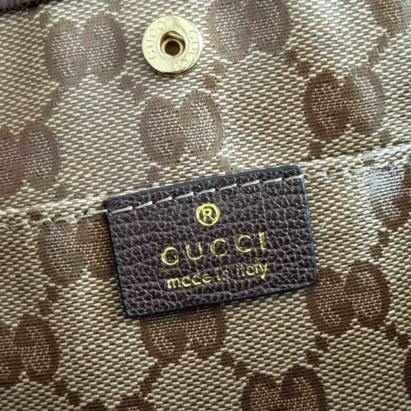 Gucci Tribeca small tote bag sand and brown GG canvas 875236 High