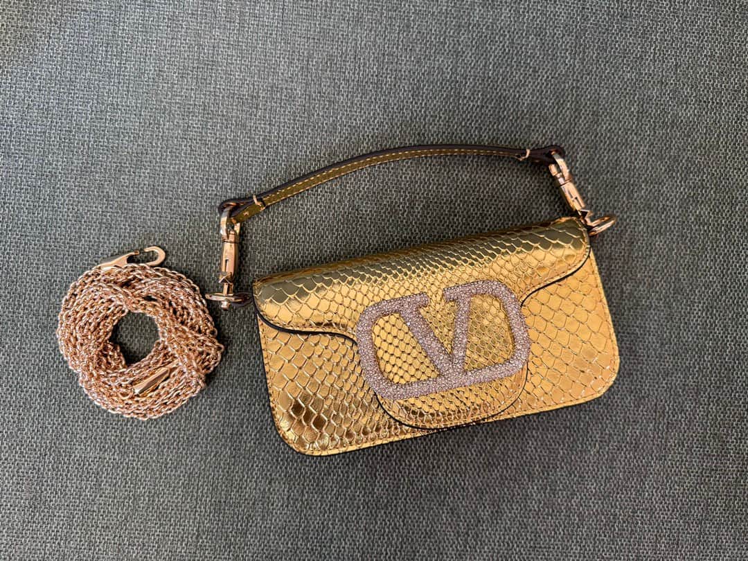 Valentino Garavani MINILOC mini shoulder bag 1133S Calfskin Gold High