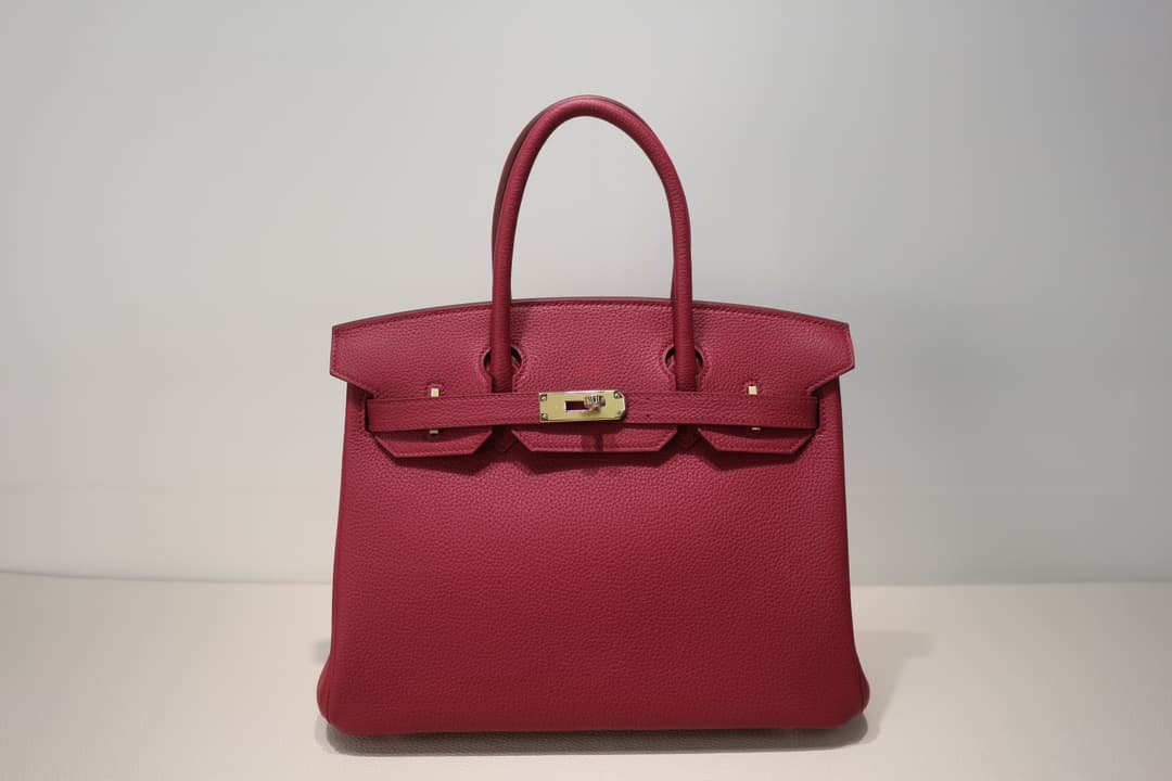 Hermes Birkin 25/30/35cm Bag Togo Leather In Rubis WAX High