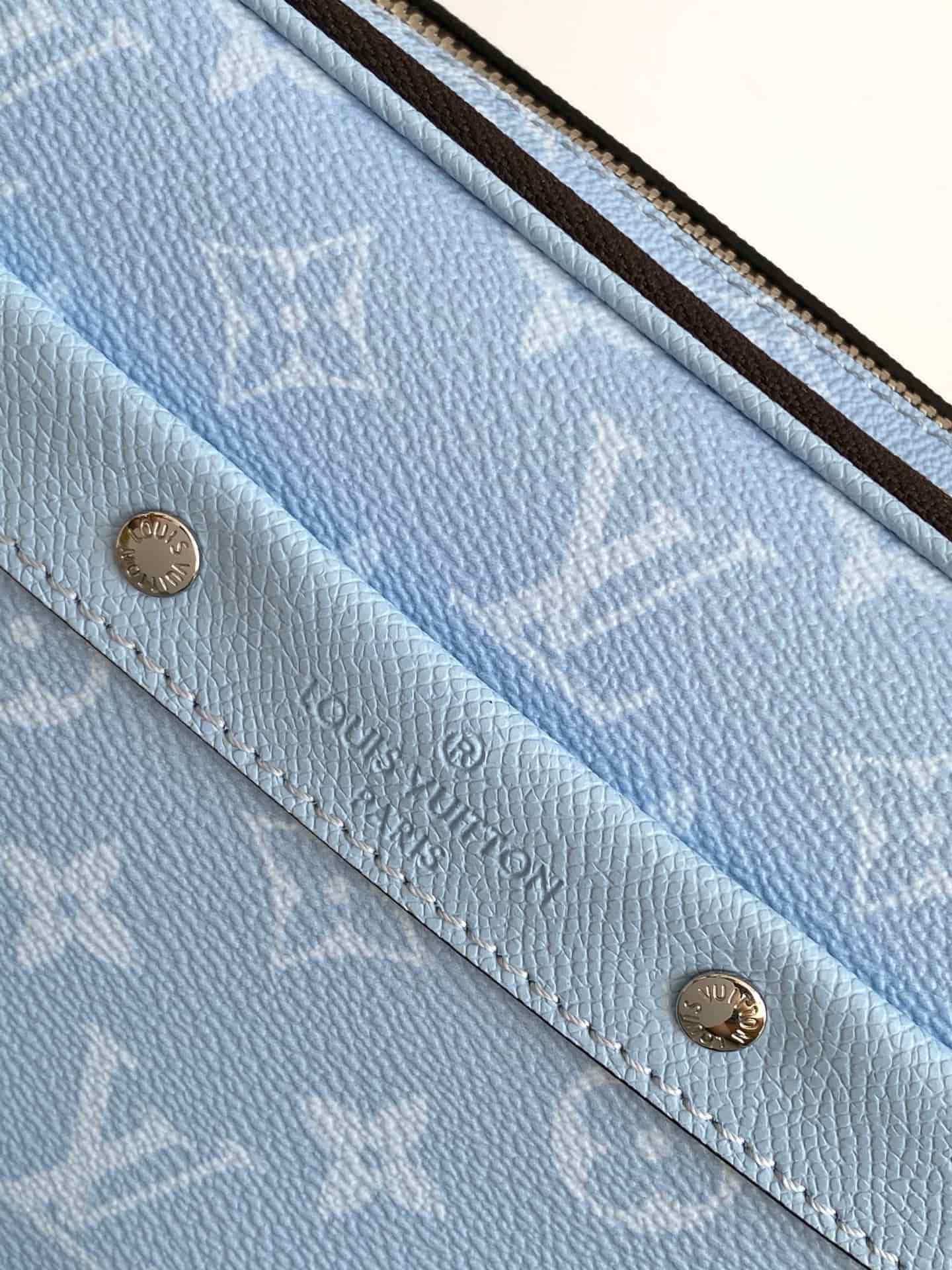 Louis Vuitton Alpha Messenger bag in Sky Blue Taigarama Monogram Coated Canvas M14073 High