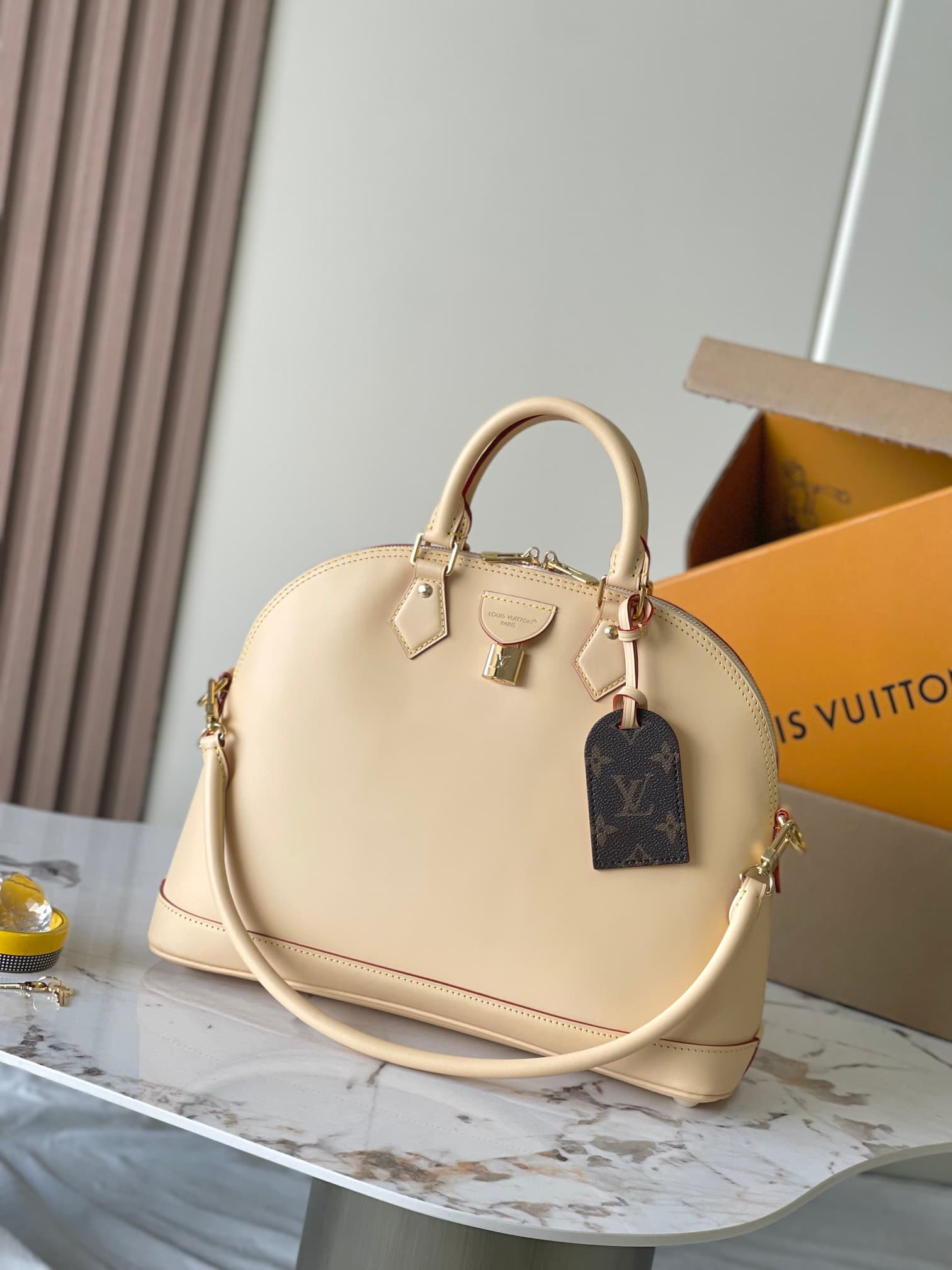 Louis Vuitton Alma PM Beige VVN cowhide leather M27388 TOP