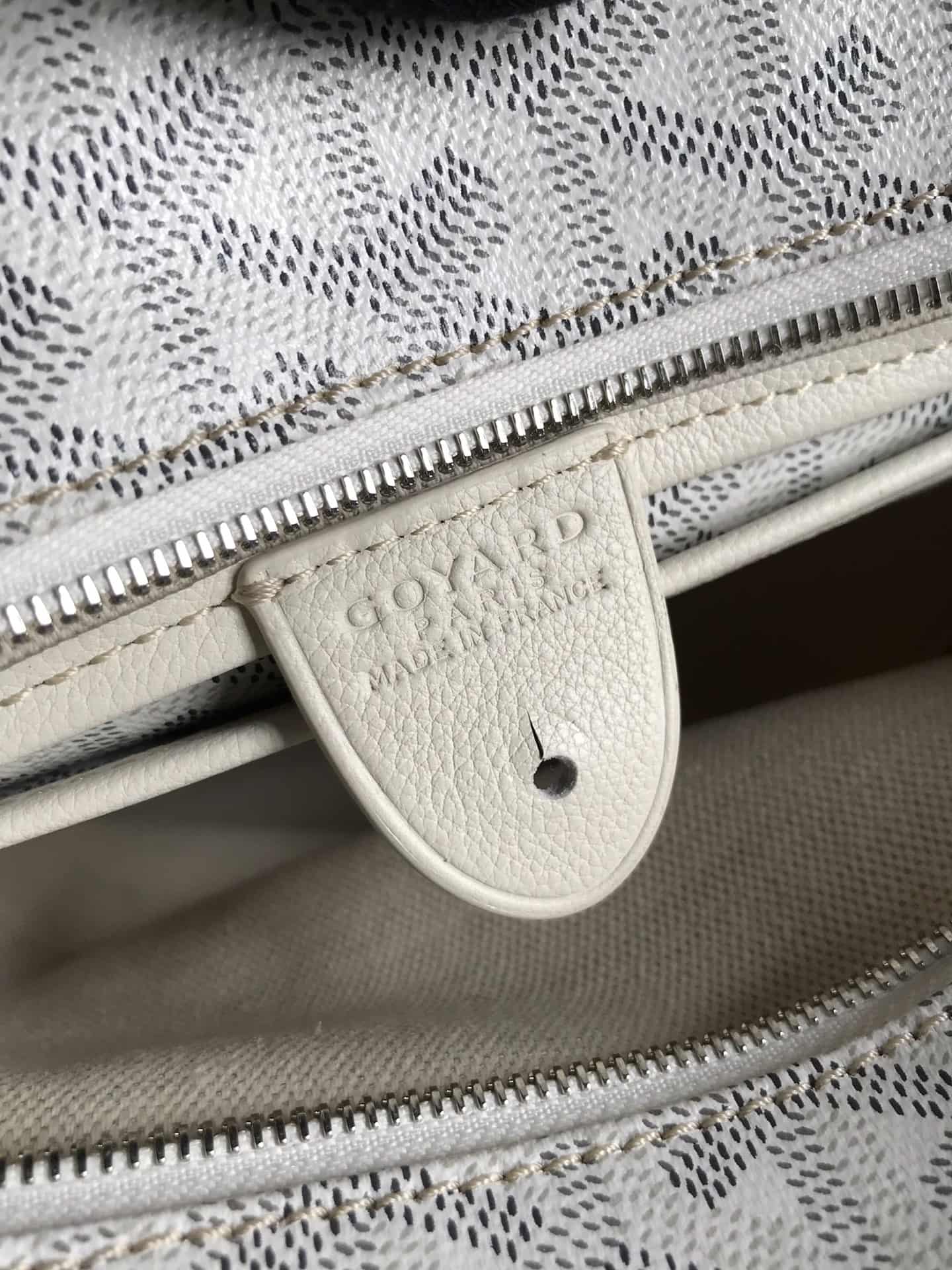 ARTOIS PM BAG Goyardine Canvas & Chevroches Calfskin White High