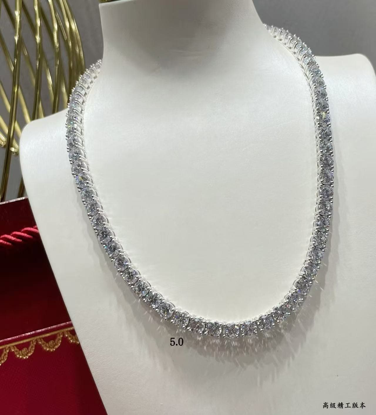 Cartier Necklace Hand-set high carbon diamonds 21754