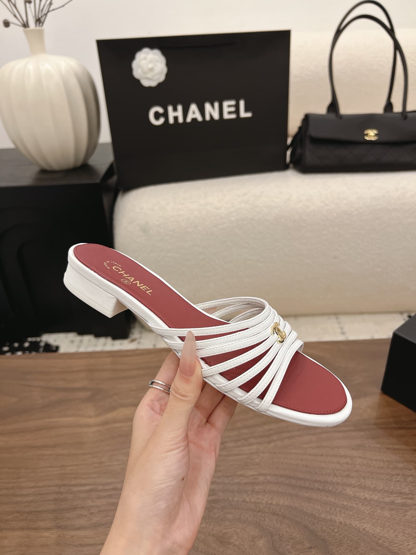 Chanel Heeled Sandal Shoes Women