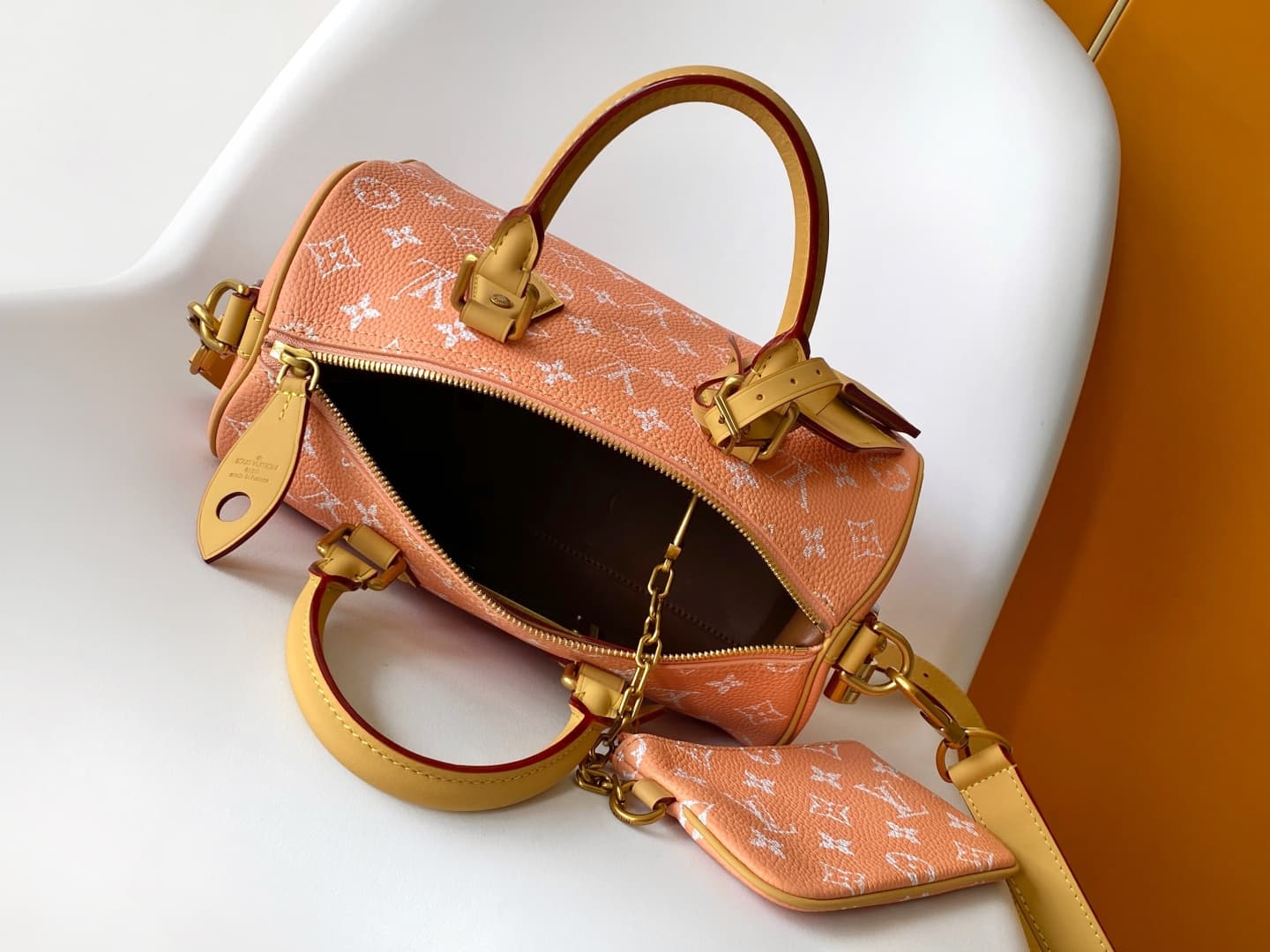 Louis Vuitton Speedy P9 Bandoulière 25 Summer Peach Calf leather M13912 High