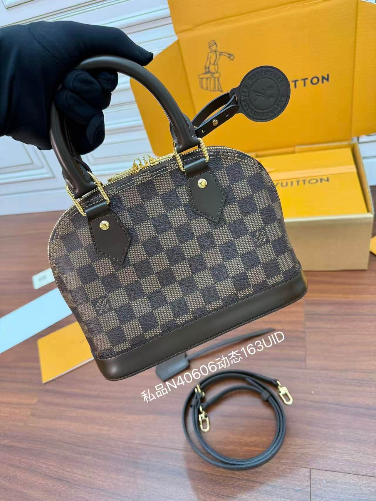 Louis Vuitton Alma BB Bag Damier Ebene N40606 Top