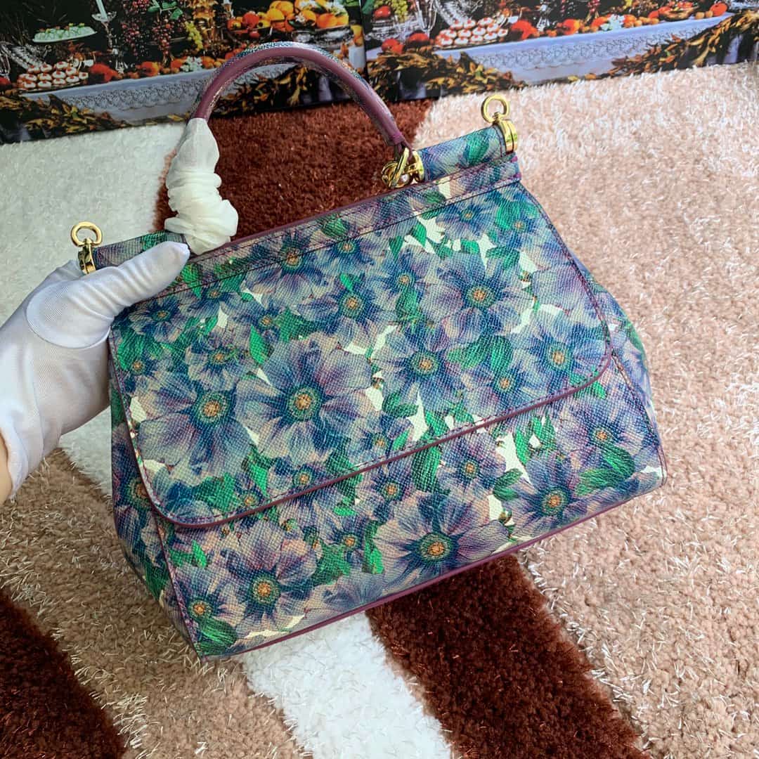 Dolce & Gabbana Miss Sicily top handle bag with vibrant floral print  high