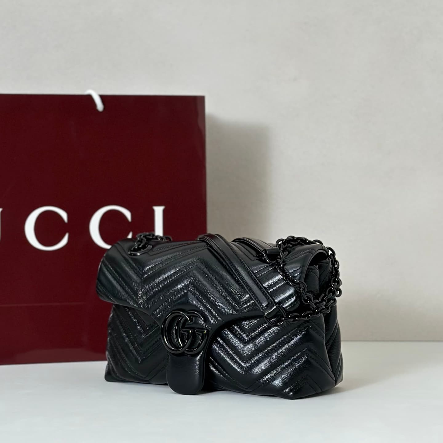 Gucci GG Marmont Small Shoulder Bag 855371 Black High