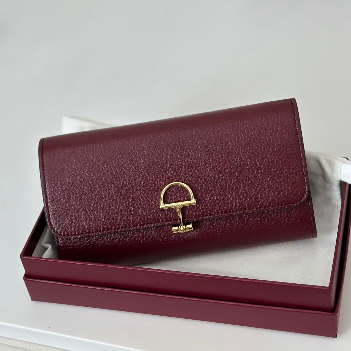 Gucci Softbit continental wallet ‎828147 Burgundy High