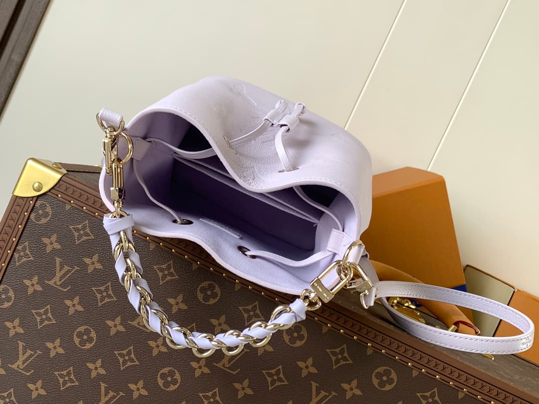 Louis Vuitton NéoNoé BB Misty Lilac Embossed grained cowhide leather M25675 High