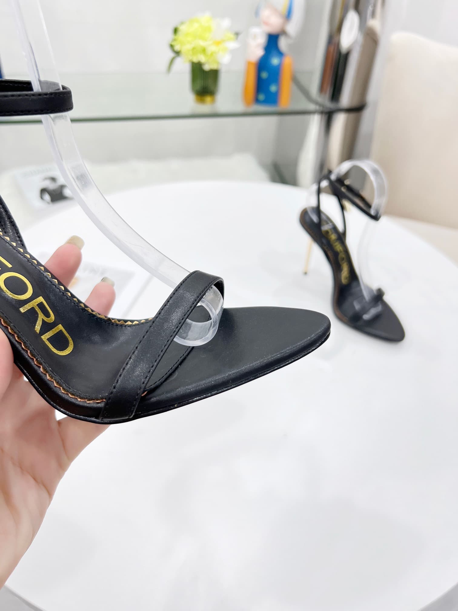 TOM FORD Padlock Pointy Toe Sandal
