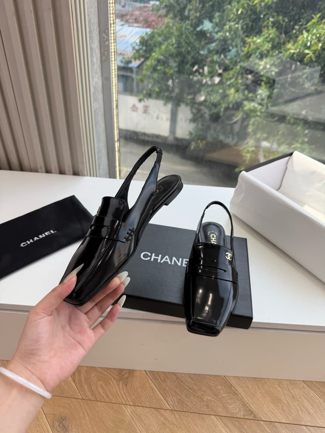 Chanel Slingback Loafer Shoes Women