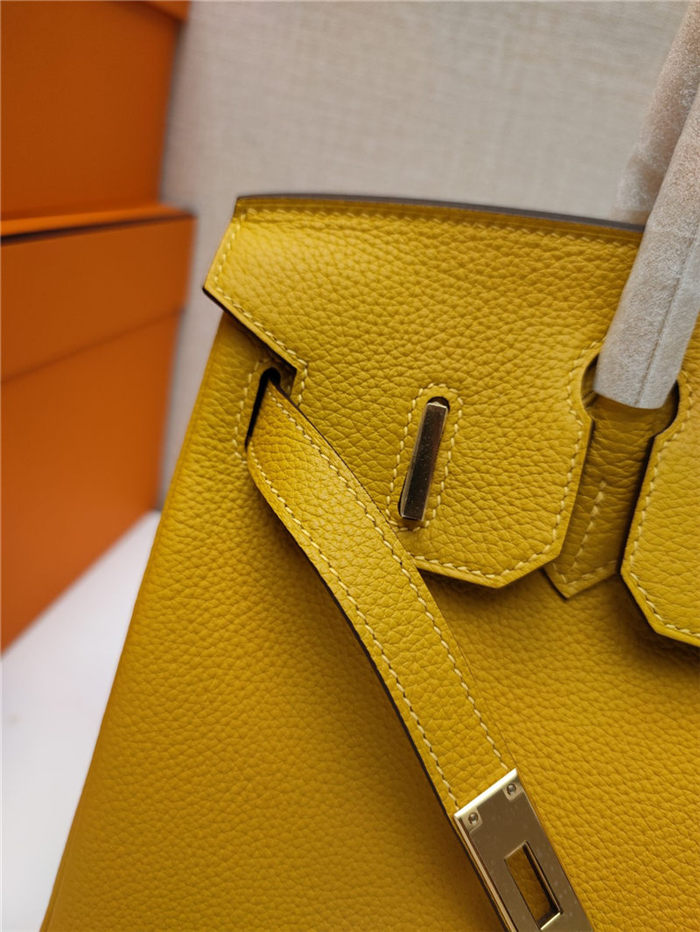 Hermes Birkin 25/30/35cm Bag Togo Leather In Jaune Ambre WAX High