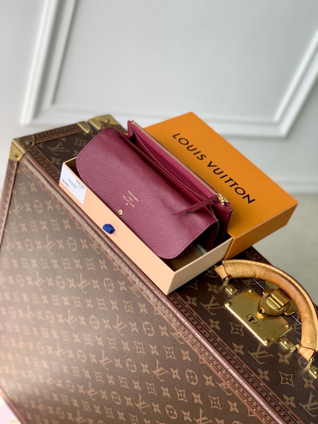Louis Vuitton EMILIE WALLET Monogram Empreinte Grenat Red M62369 High